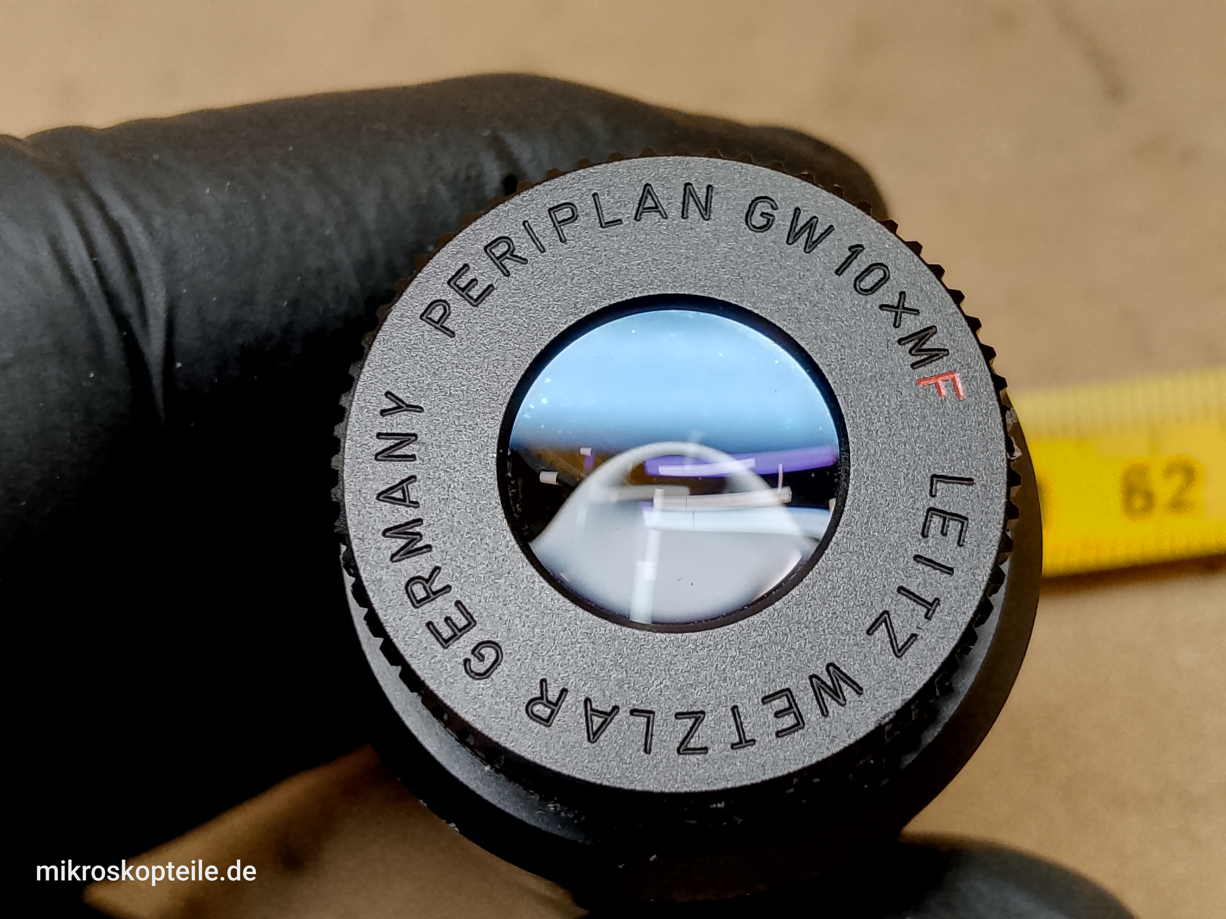 Leitz Wetzlar Periplan GW 10xMF mikroskopowy okular 30 mm z regulacją ostrości, siatka fotograficzna - ujęcie #2