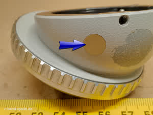 Zeiss Standard - zaślepka przełącznika szerokiego pola pod głowicą mikroskopu (47 30 65) - different 6 view