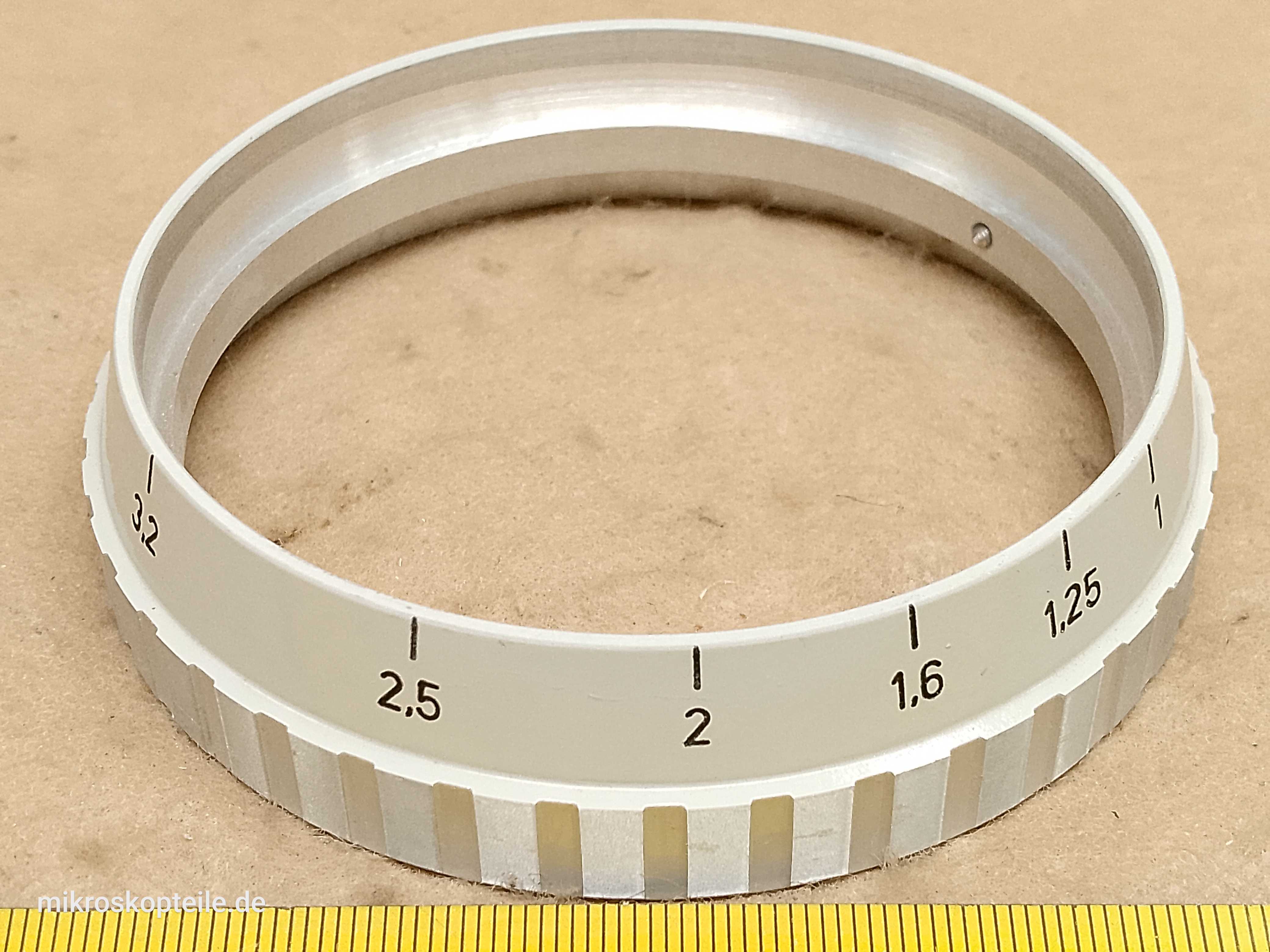 Carl Zeiss Jena Citoval-2 - moletowany pierścień ZOOM z podziałką powiększeń do mikroskopu stereoskopowego - ujęcie #1