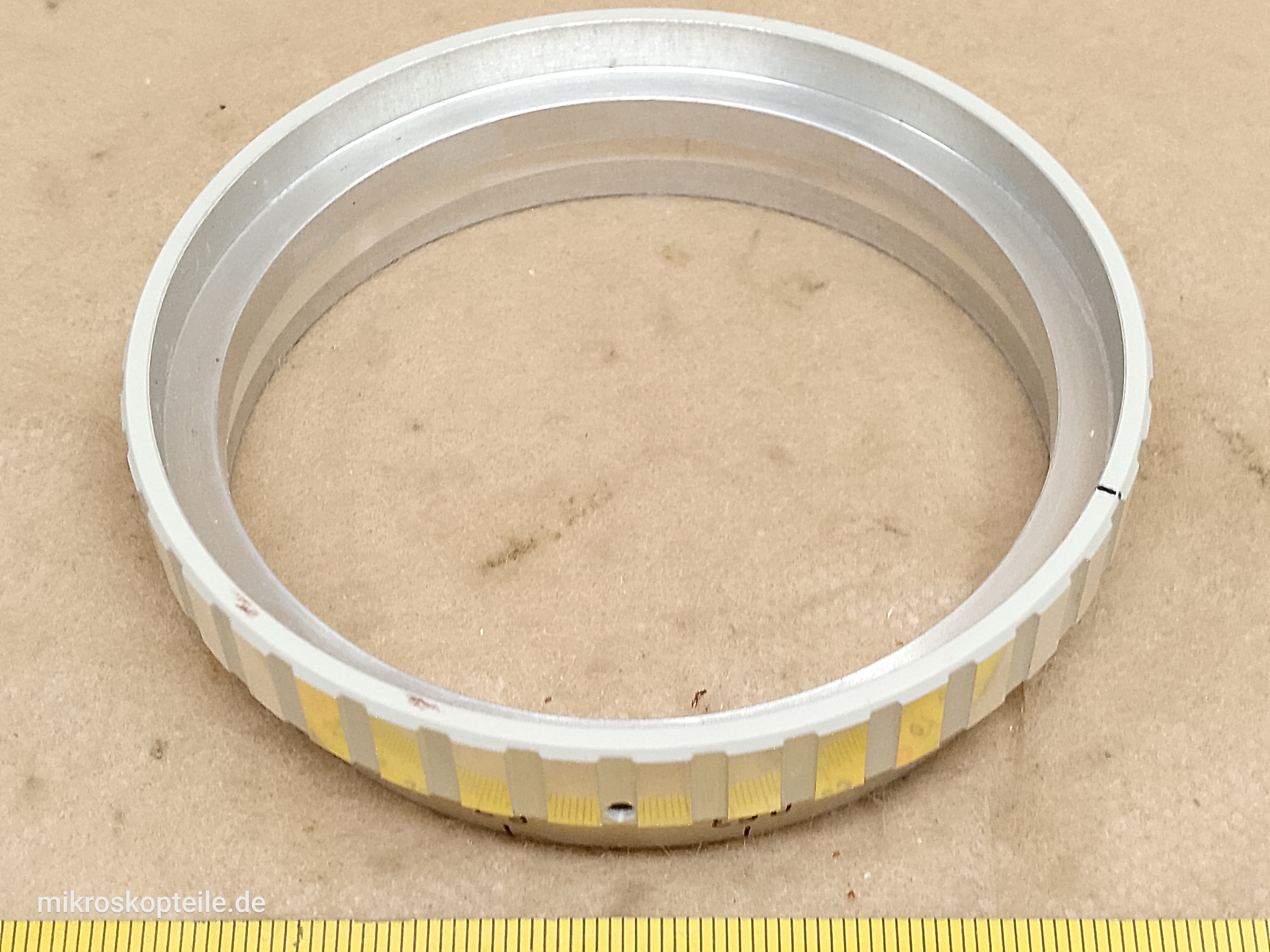 Carl Zeiss Jena Citoval-2 - moletowany pierścień ZOOM z podziałką powiększeń do mikroskopu stereoskopowego - ujęcie #2