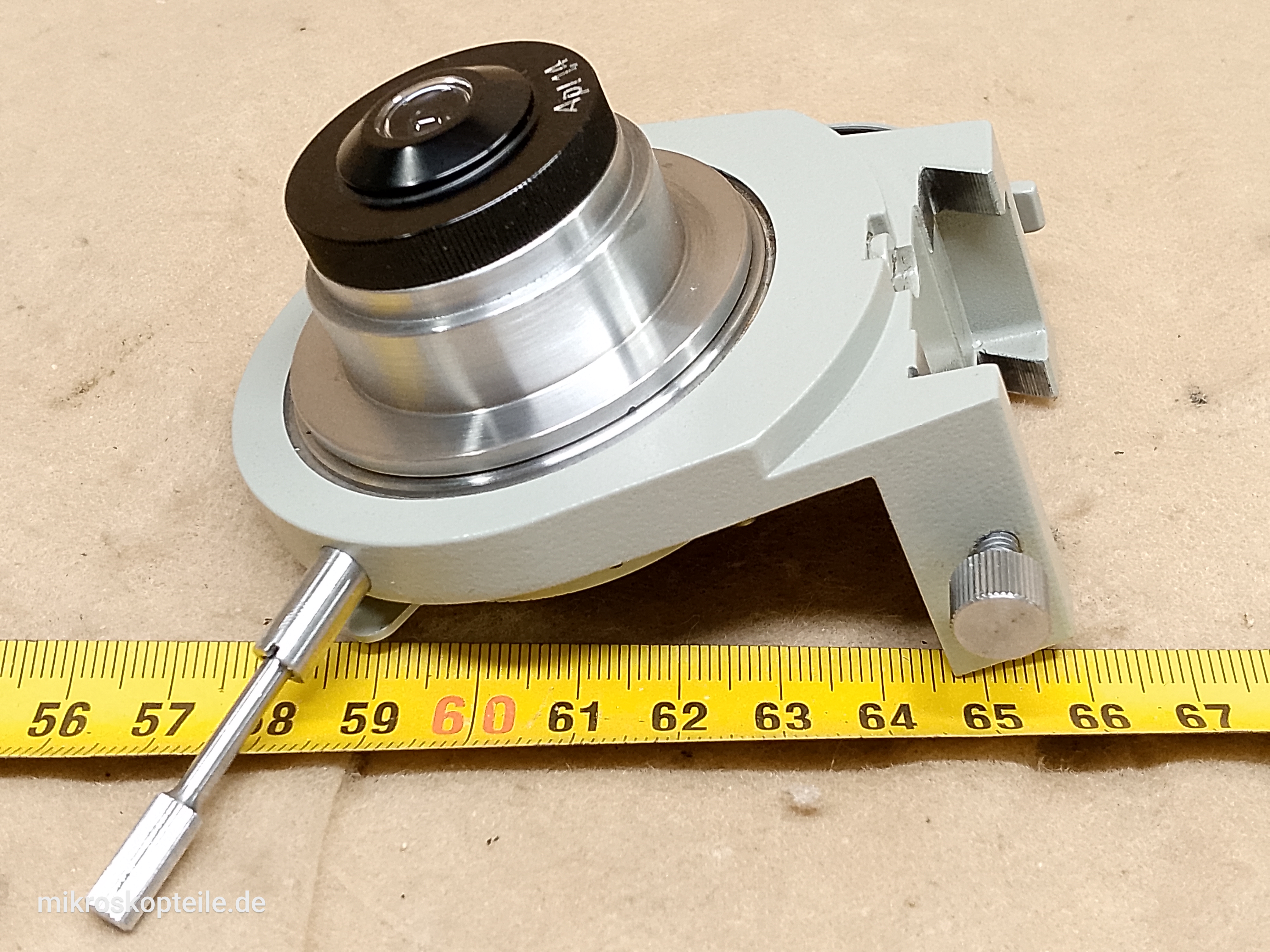 Carl Zeiss Jena Ergaval / Amplival - mikroskopowy kondensor Apl 1,4 z przysłoną irysową
