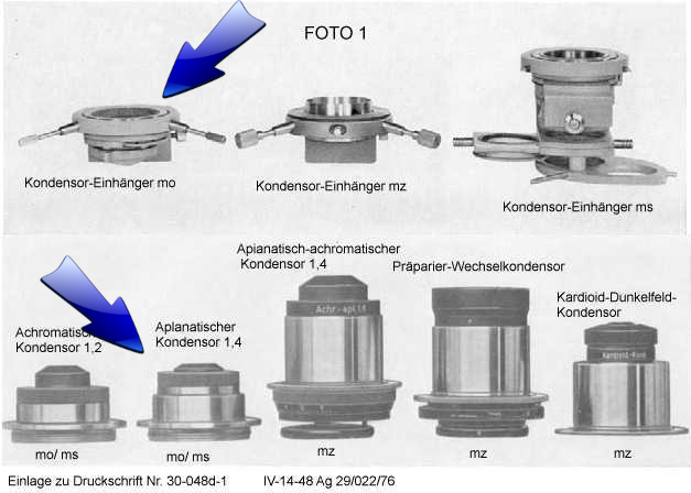 Carl Zeiss Jena Ergaval / Amplival - mikroskopowy kondensor Apl 1,4 z przysłoną irysową - ujęcie #12