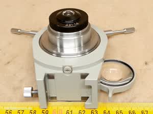 Carl Zeiss Jena Ergaval / Amplival - mikroskopowy kondensor Apl 1,4 z przysłoną irysową - ujęcie #5