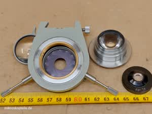 Carl Zeiss Jena Ergaval / Amplival - mikroskopowy kondensor Apl 1,4 z przysłoną irysową - ujęcie #6