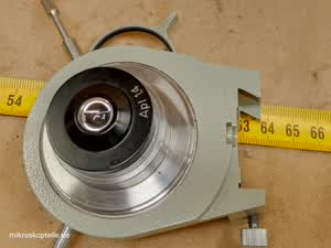 Carl Zeiss Jena Ergaval / Amplival - mikroskopowy kondensor Apl 1,4 z przysłoną irysową - ujęcie #11