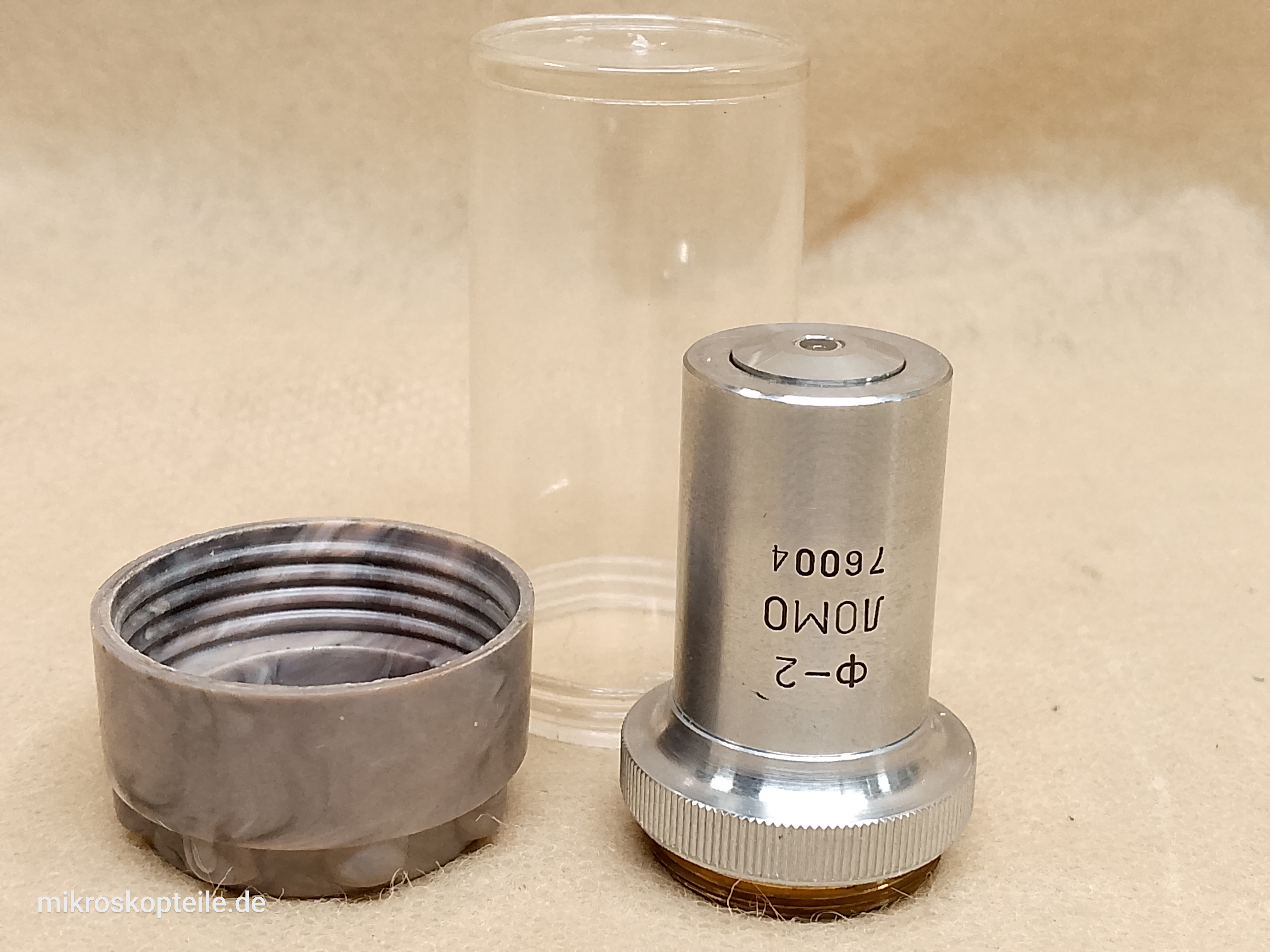 LOMO / Bresser Biolam 40x 0.65 F-2 phase contrast microscope objective 1976 with RMS thread | Carl Zeiss Jena
