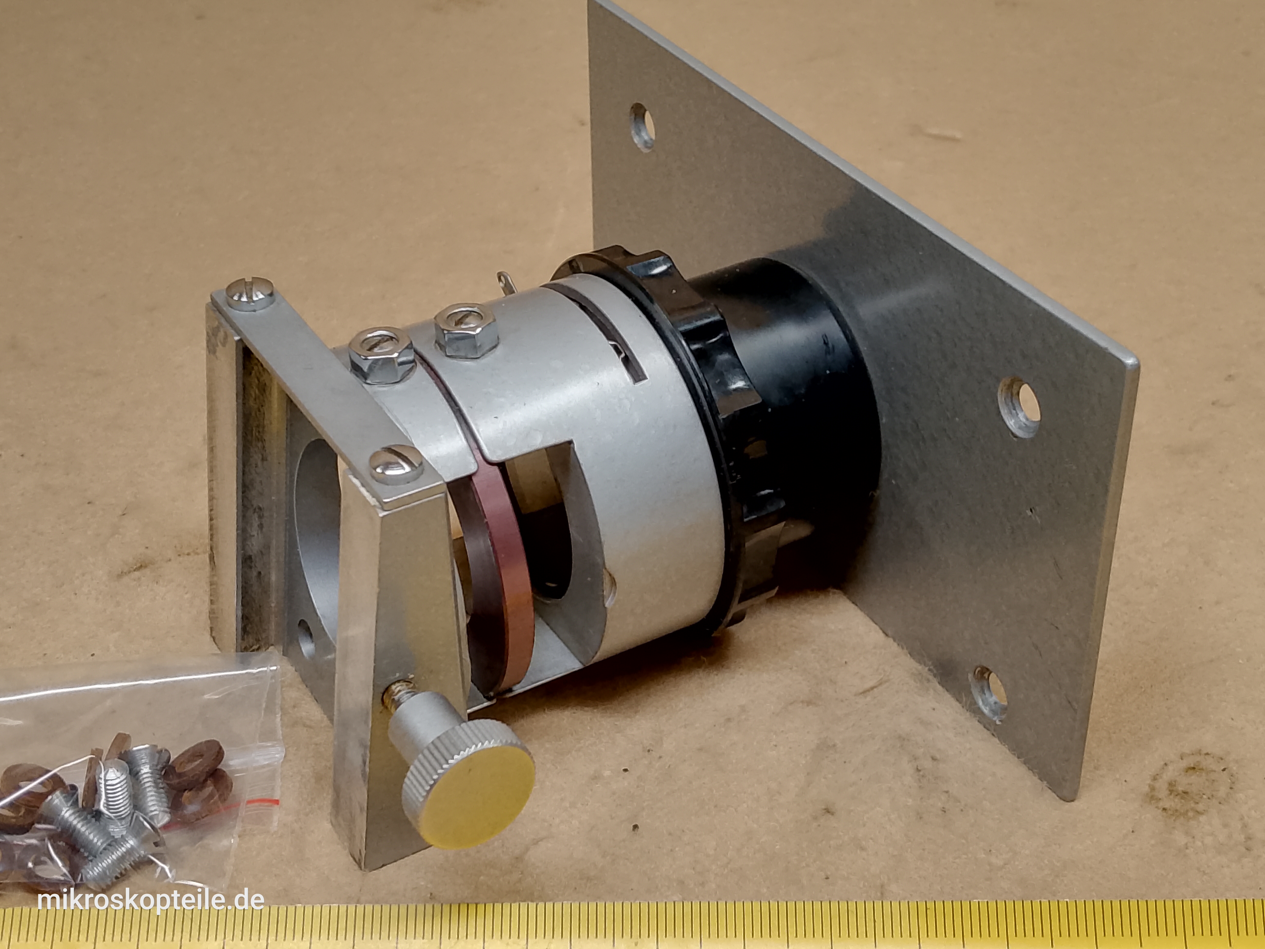 Reichert Zetopan Mikroskop 12V 100W Lux-US Halogen-Lampenhaus Schwalbenschwanz, Feldblende und Kollektorlinse
