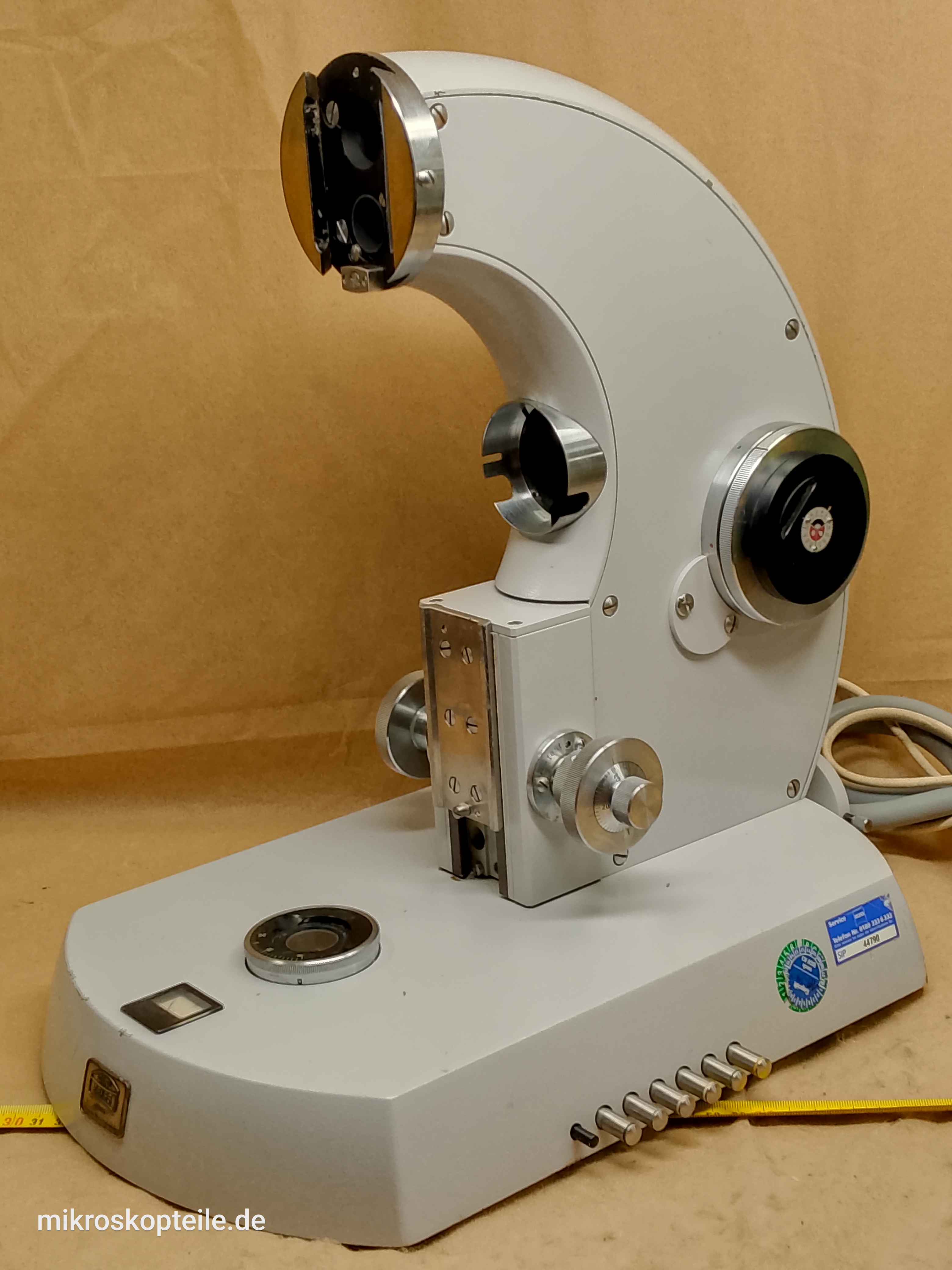 Zeiss Photomicroscope II - statyw mikroskopu z blokiem ustawiania ostrości | korpus Phomi II z podstawą - ujęcie #1