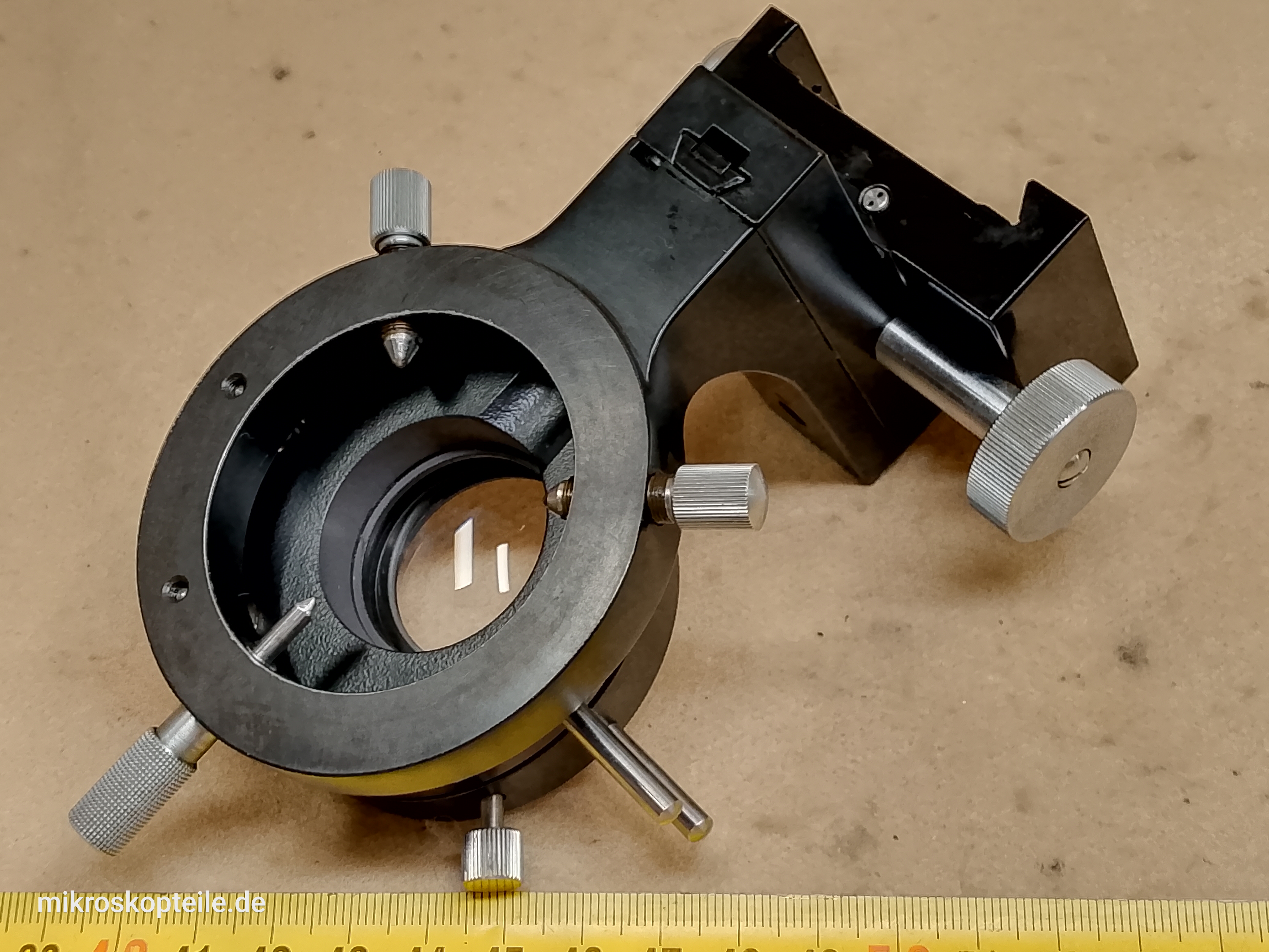 Zeiss Photomicroscope / Ultraphot Mikroskop-Kondensor-Aufnahme mit Filterhalter, Weitfeld-Linse, Zahnstange, - Ansicht #5