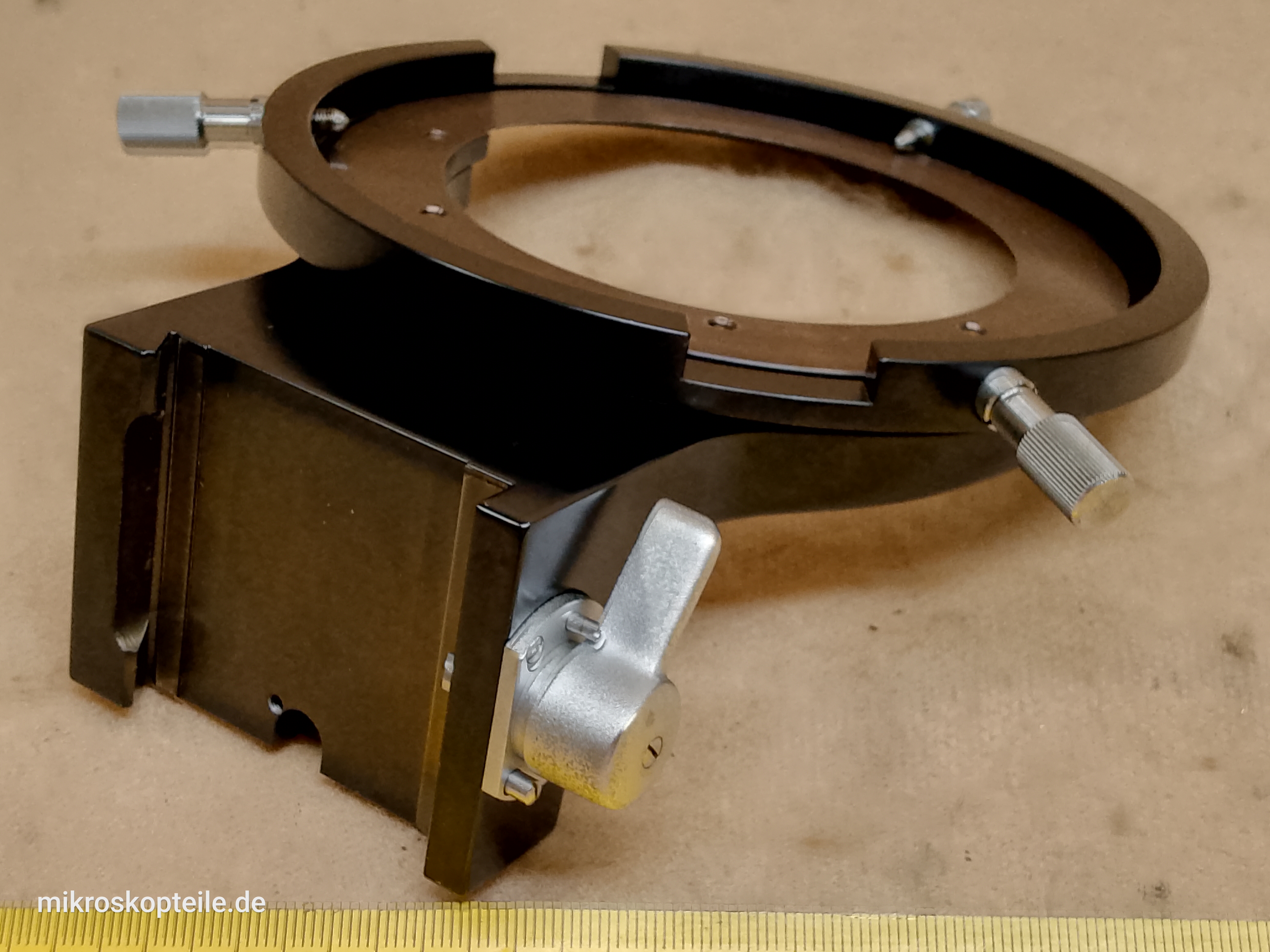 Zeiss Photomicroscope / Ultraphot - mocowanie / uchwyt stolika mikroskopowego wraz ze śrubami centrującymi - ujęcie #8