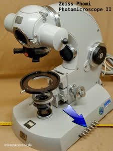 Zeiss Photomicroscope / Universal - kaseta mikroskopowych filtrów z przyciskami - different 19 view