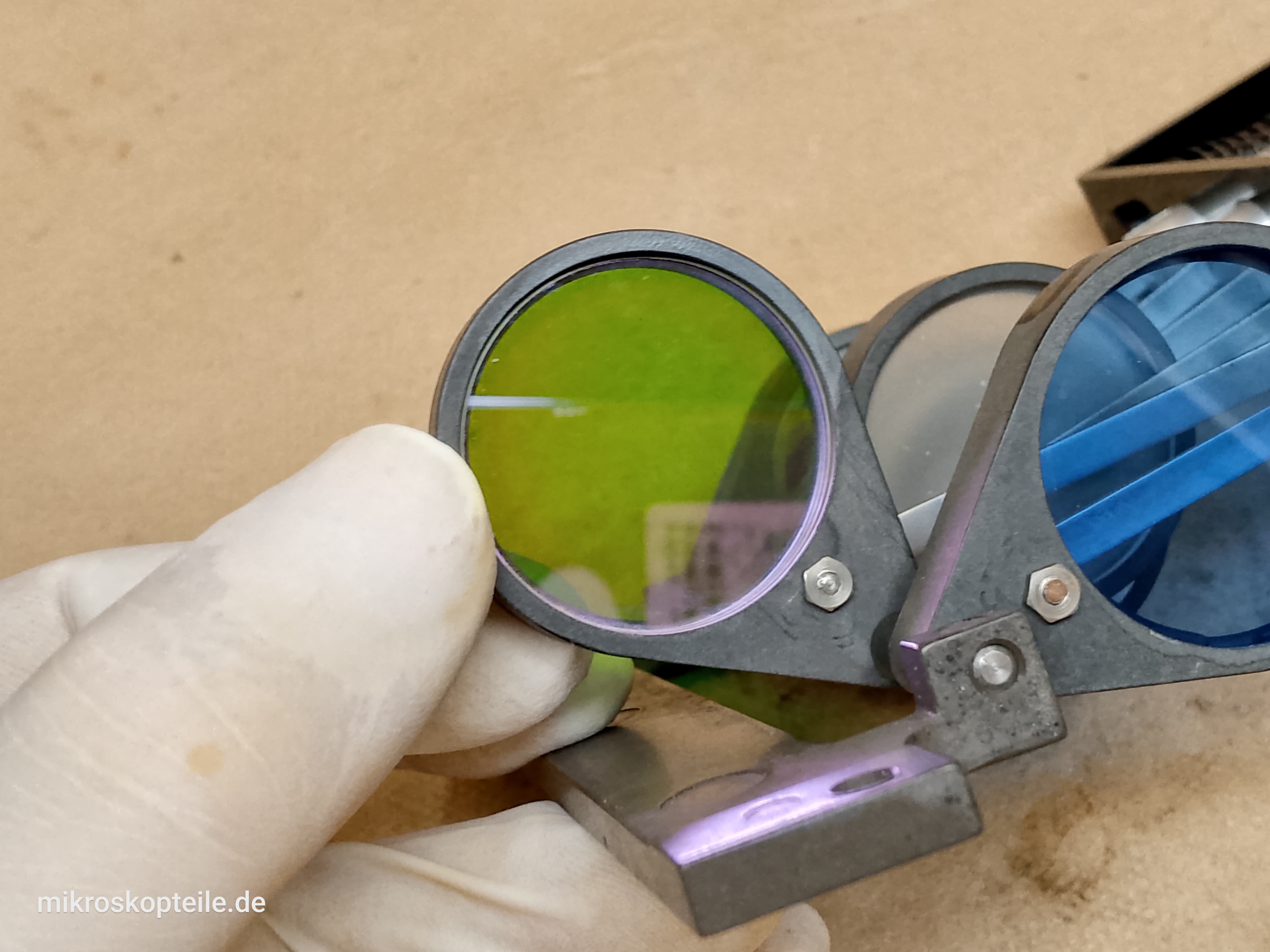 Zeiss Photomicroscope / Universal - kaseta mikroskopowych filtrów z przyciskami - different 9 view