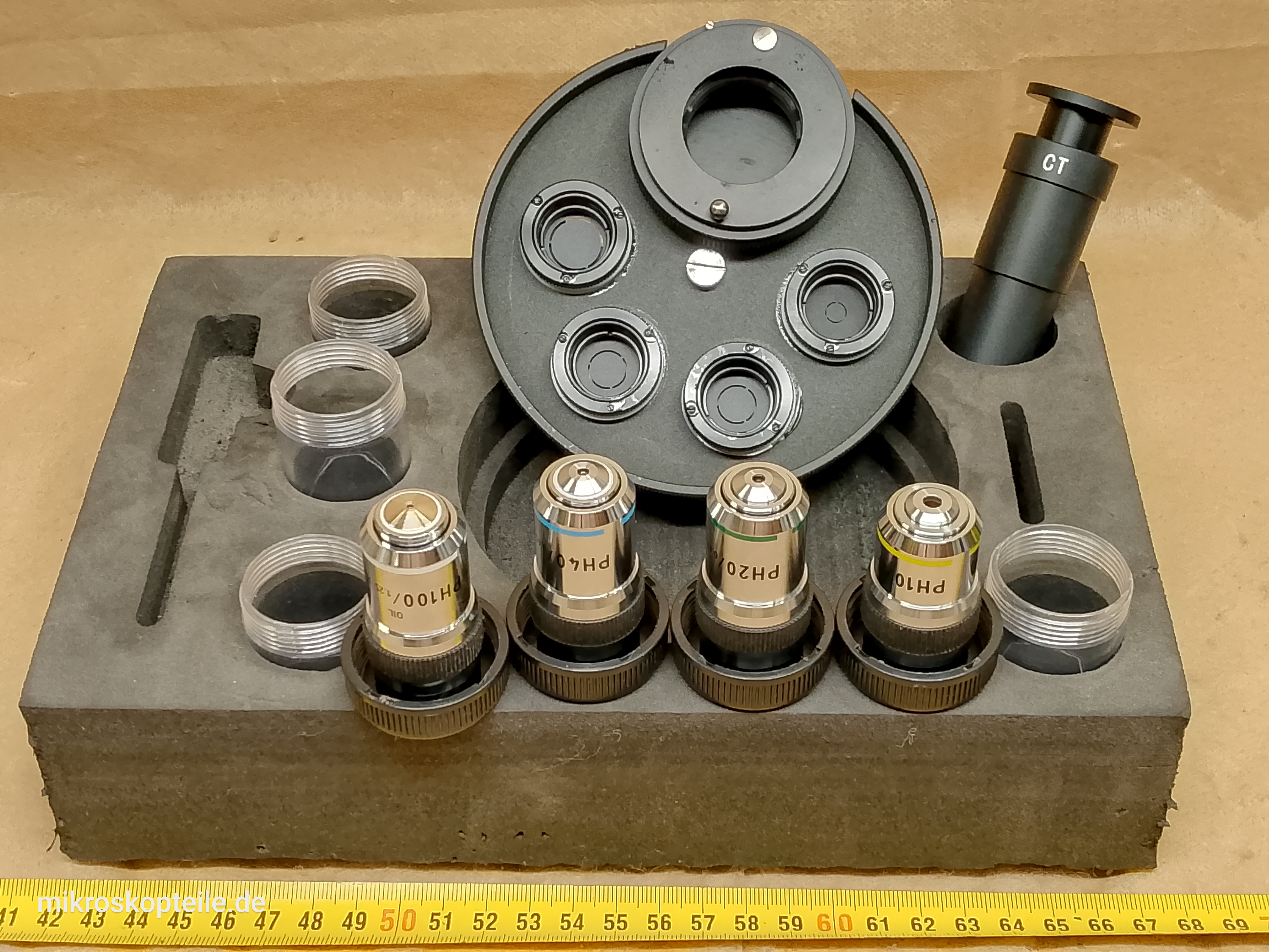 AmScope T490 / B490 - zestaw mikroskopowego kontrastu fazowego z kondensorem, obiektywami i okularem - ujęcie #1