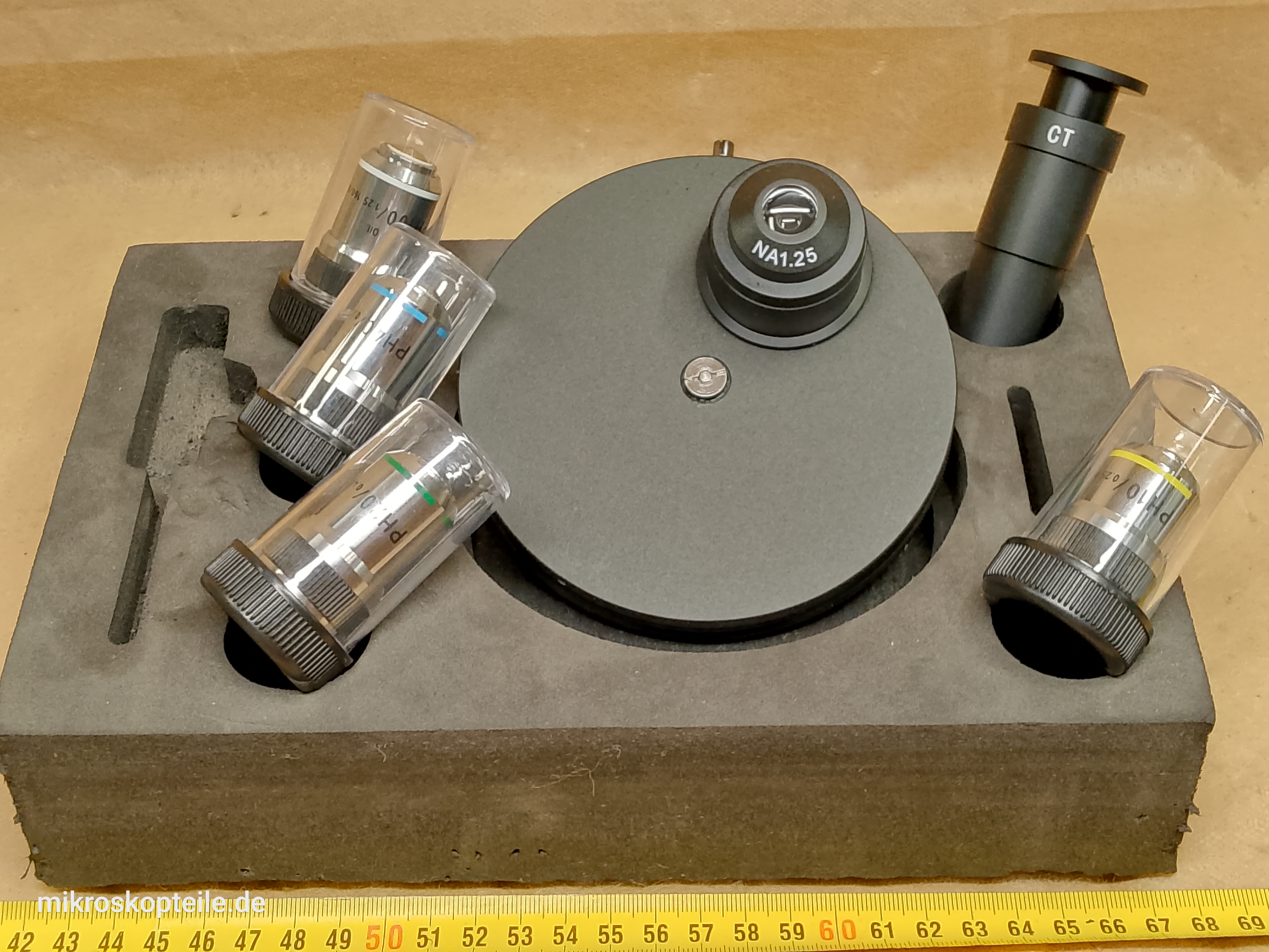 AmScope T490 / B490 - zestaw mikroskopowego kontrastu fazowego z kondensorem, obiektywami i okularem - ujęcie #2
