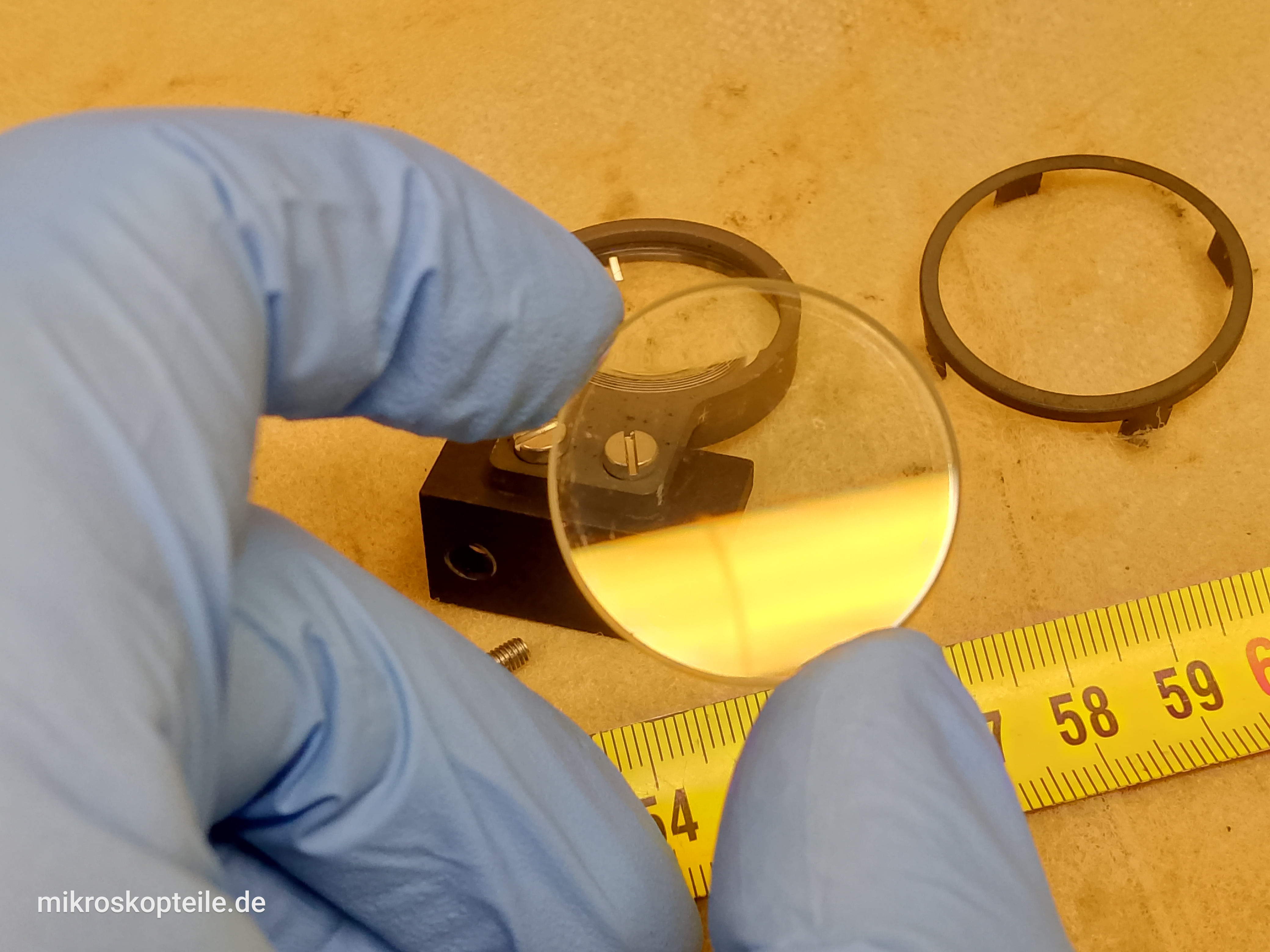 Zeiss Photomicroscope / Universal microscope heat absorbing filter and second collector lens from microscope - view #11