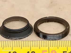 Zeiss (West Germany) - kompletna wkładka DIY: przezroczysty krążek szklany w oprawie (nośnik pod własne przysłony), szkło czyste - do mikroskopowego kondensora kontrastu fazowego - thumbnail