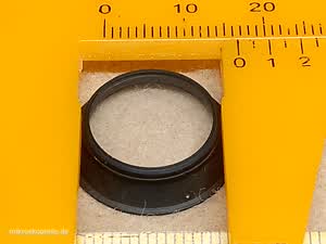 Zeiss (West Germany) - kompletna wkładka DIY: przezroczysty krążek szklany w oprawie (nośnik pod własne przysłony), szkło czyste - do mikroskopowego kondensora kontrastu fazowego - different 9 view