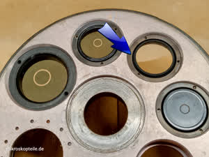 Zeiss (West Germany) - kompletna wkładka DIY: przezroczysty krążek szklany w oprawie - ujęcie #11