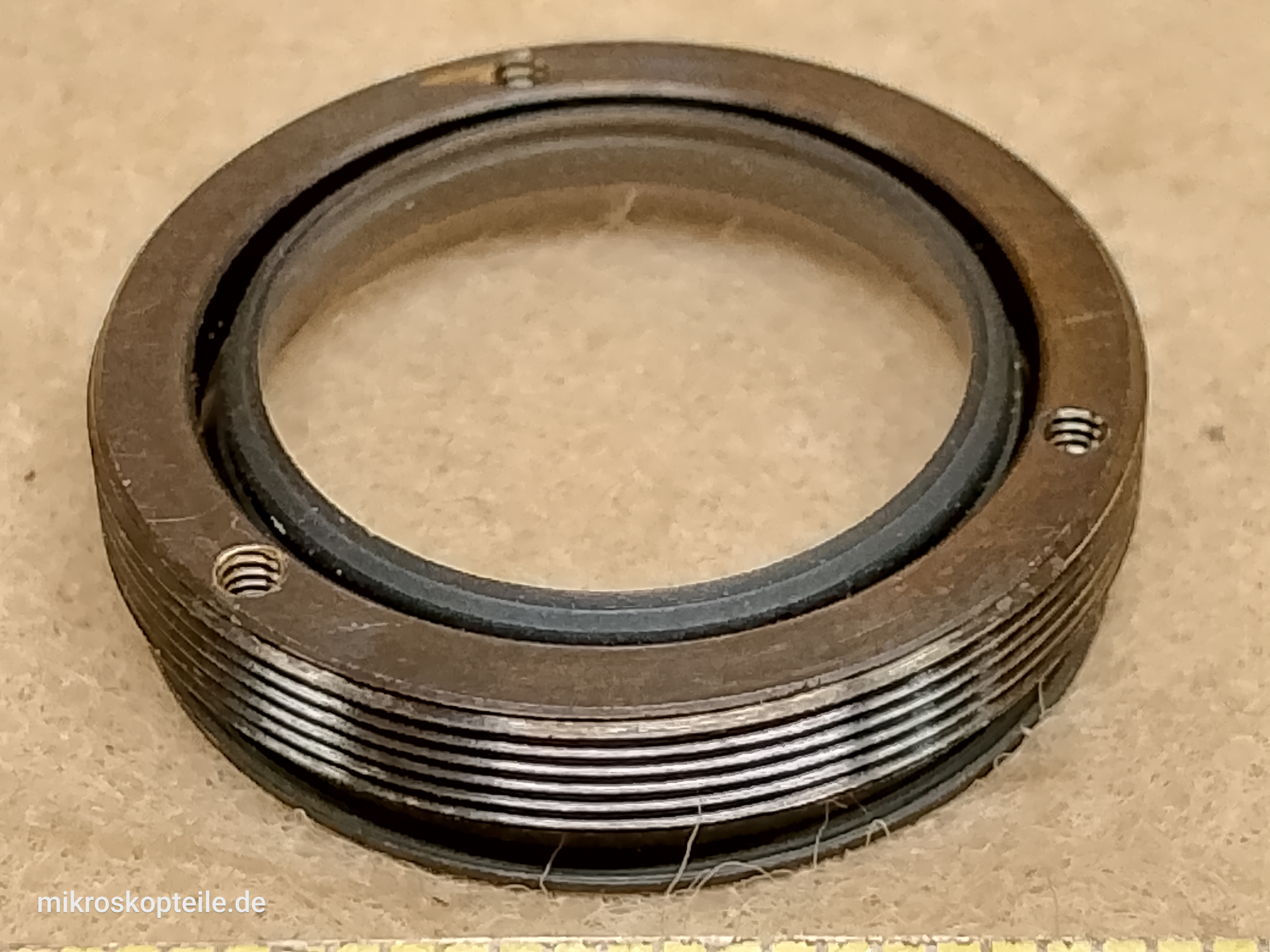 Zeiss (West Germany) - kompletna wkładka DIY: przezroczysty krążek szklany w oprawie - ujęcie #2