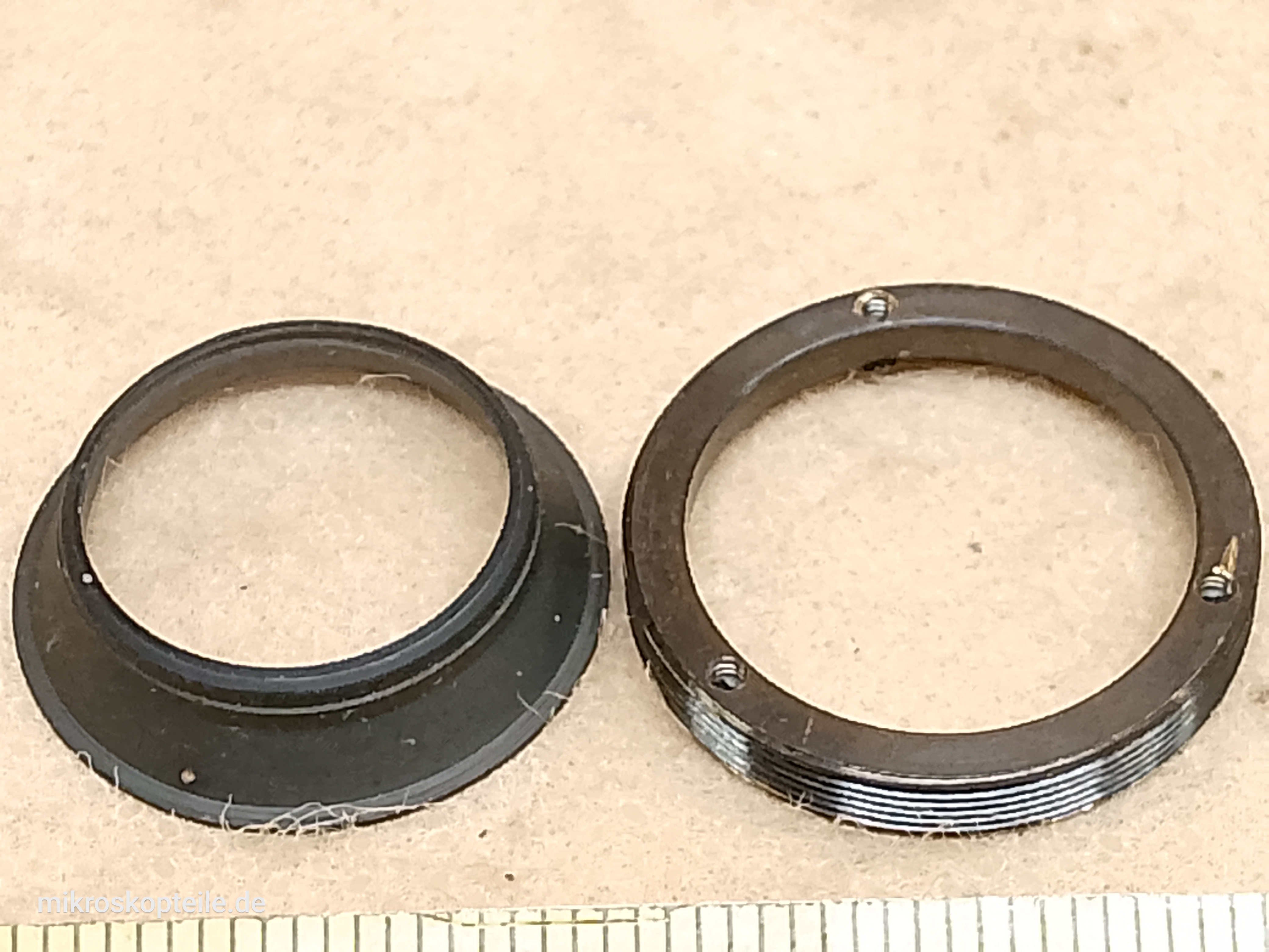 Zeiss (West Germany) - kompletna wkładka DIY: przezroczysty krążek szklany w oprawie - ujęcie #4