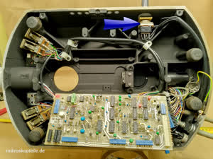 Zeiss Photomicroscope III RS - przełącznik ON-OFF z potencjometrem, sterowanie napięciem oświetlenia mikroskopu - different 8 view
