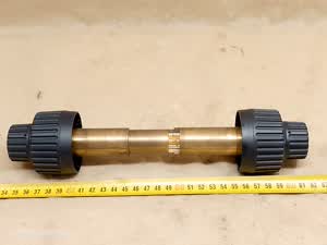 Leica DMRB / DMR microscope complete coarse and fine focus knob shaft assembly with pinion - thumbnail