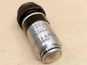 PZO Biolar Obiektyw mikroskopowy PZO 100/1,3 OI PhZ 160/0,17 do kondensora kontrastu fazowego zmiennego PZO K3PhZ 100x olejowy