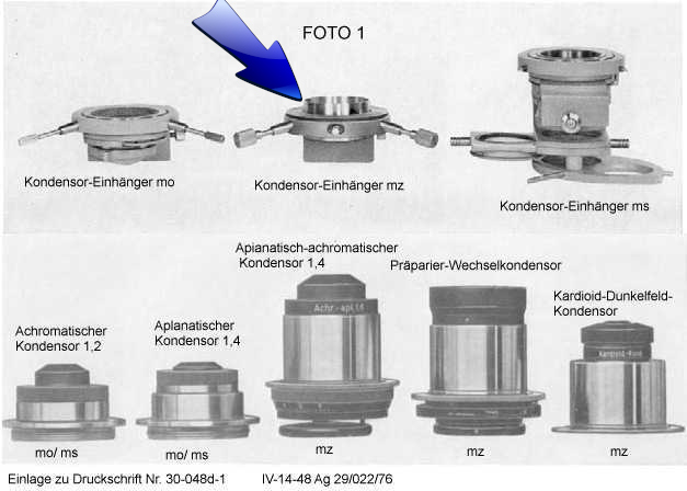 Carl Zeiss Jena Ergaval / Amplival - uchwyt kondensora mikroskopowego model MZ - ujęcie #15