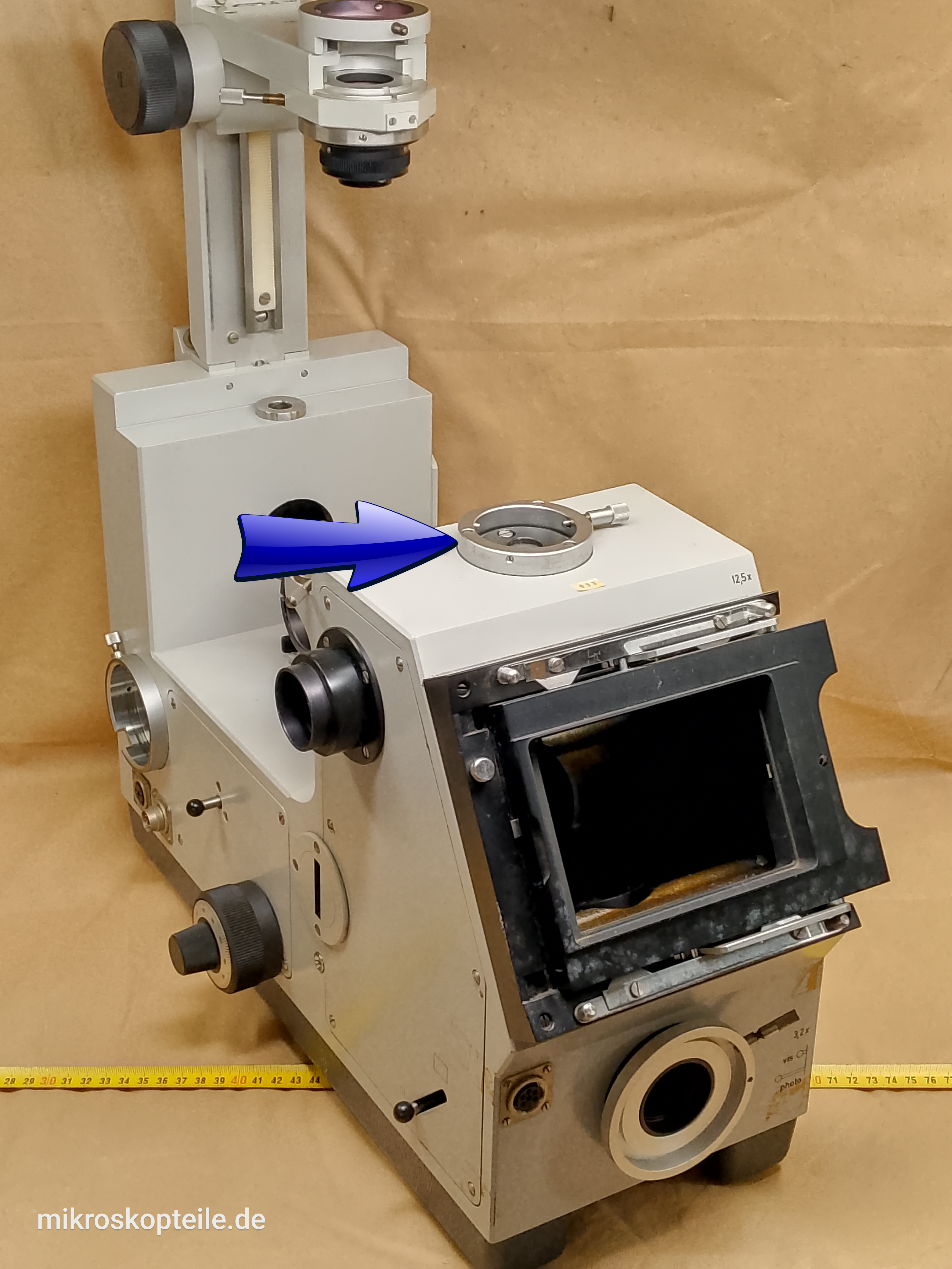 Zeiss ICM 405 / IM 35 - gniazdo mocowania głowicy w mikroskopie odwróconym - ujęcie #9