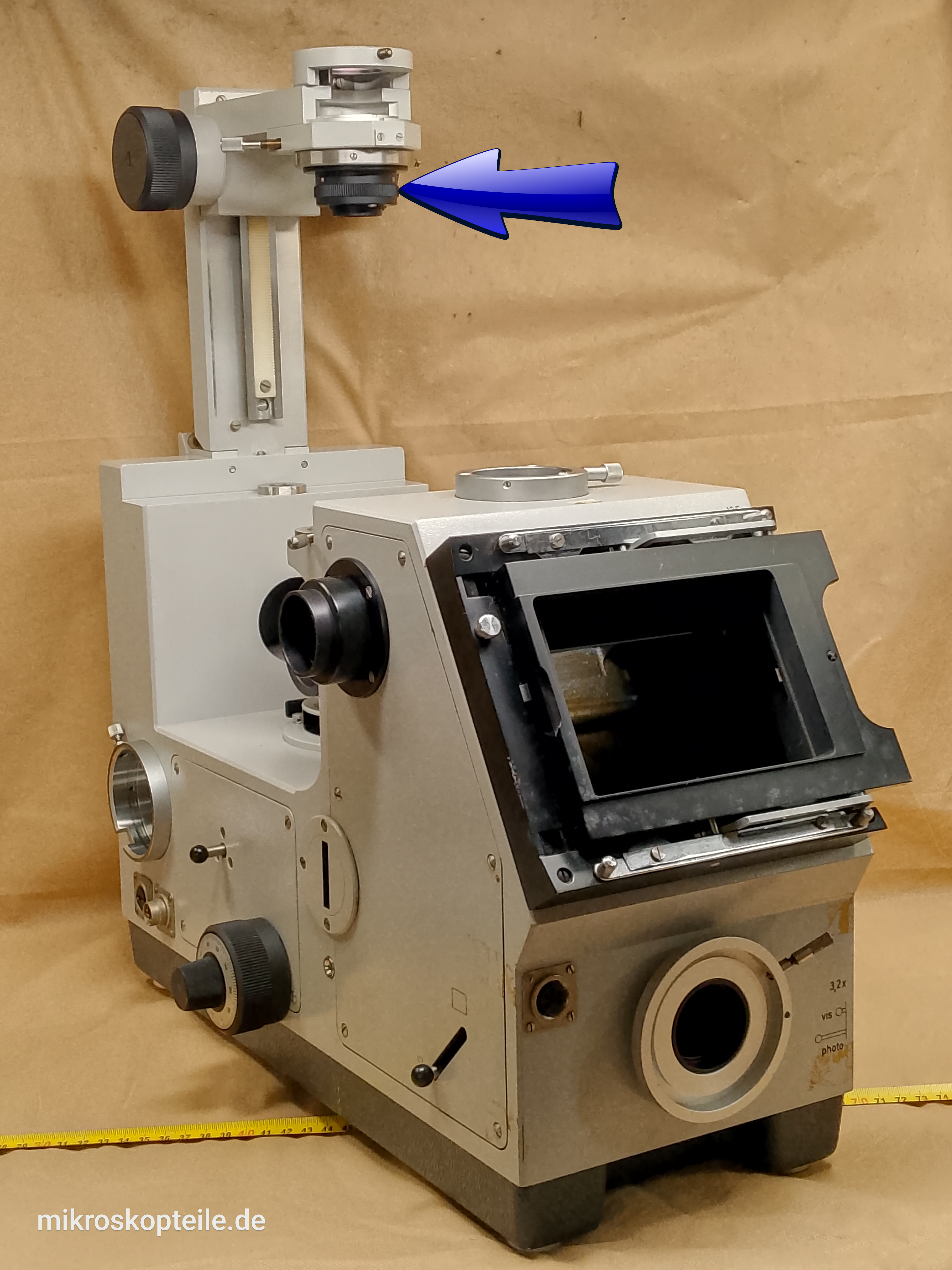 Zeiss ICM 405 microscope condenser P/N 465267 iris diaphragm | low N.A. without top-lens - view #10