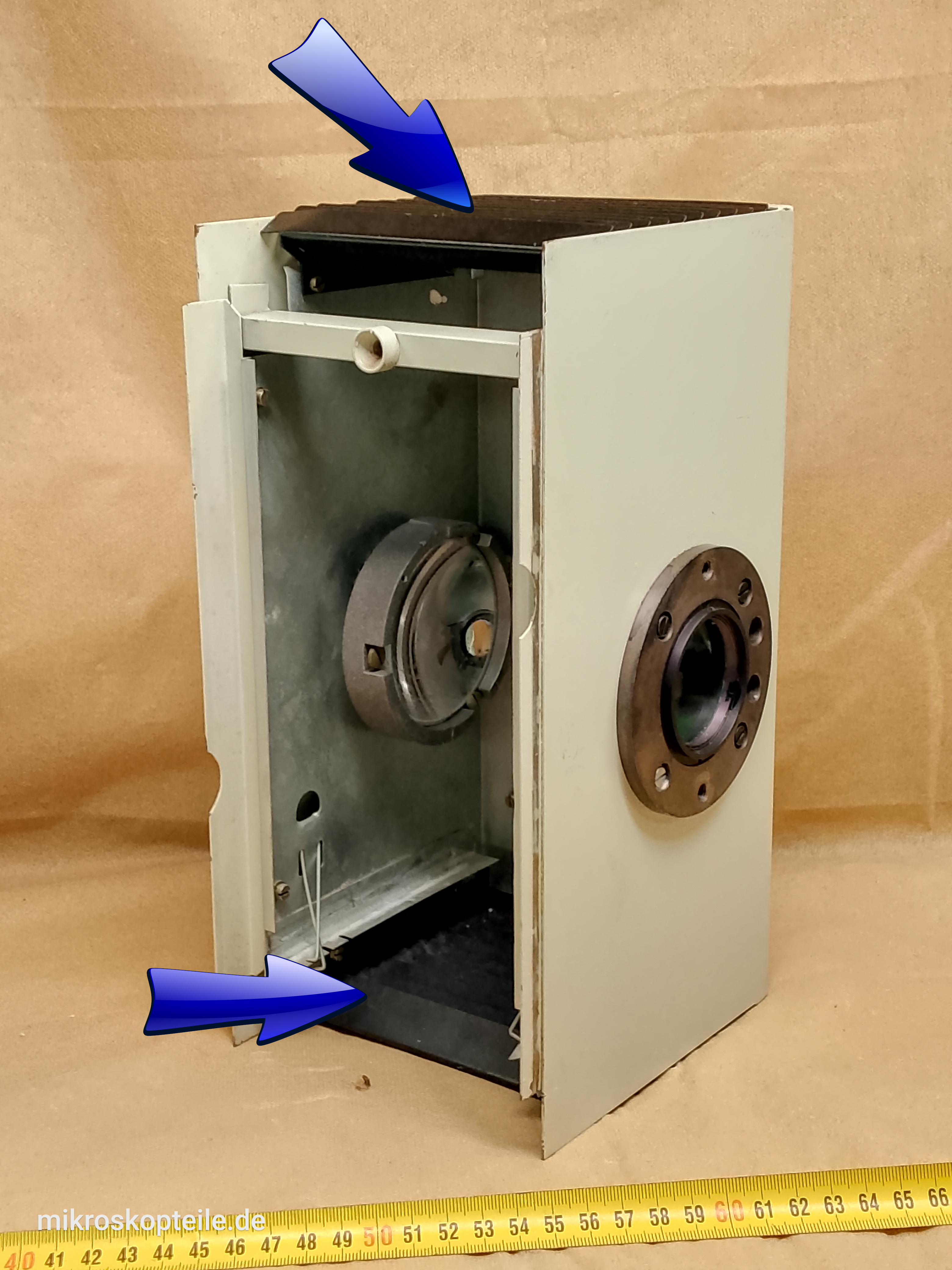 Carl Zeiss Jena Jenalumar - żeberkowany radiator / chłodzenie mikroskopowego oświetlacza fluorescencyjnego HBO 250W - different 9 view