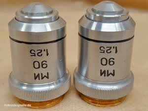 Lomo Biolam MI 90 1.25 microscope objective 1992 | ЛОМО Oil 90x Biolam and Olympus CH compatible