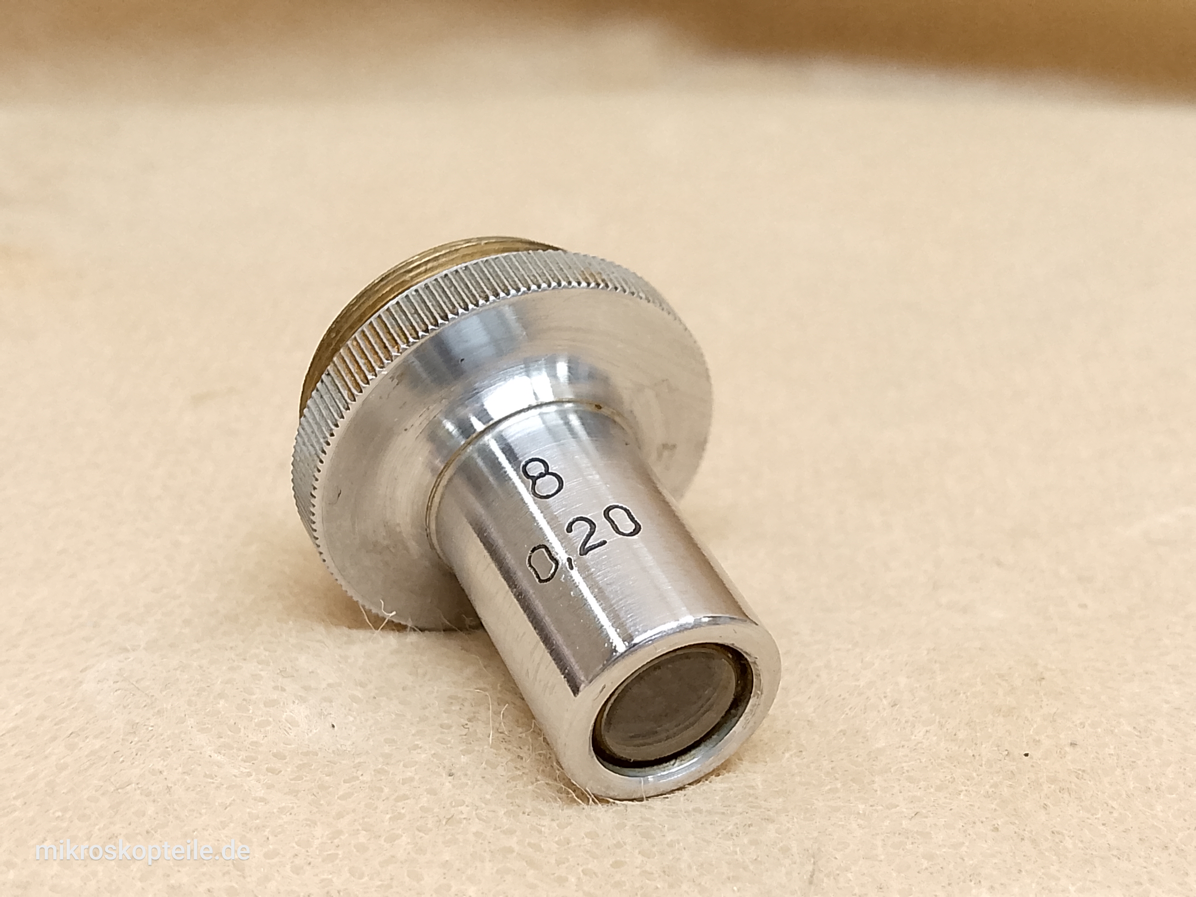 LOMO 8x Mikroskopobjektiv 8 0.20 für Makrofotografie 1966 | Biolam, ЛОМО MBI-1 / MBR-3 und Carl Zeiss Jena L - Ansicht #3