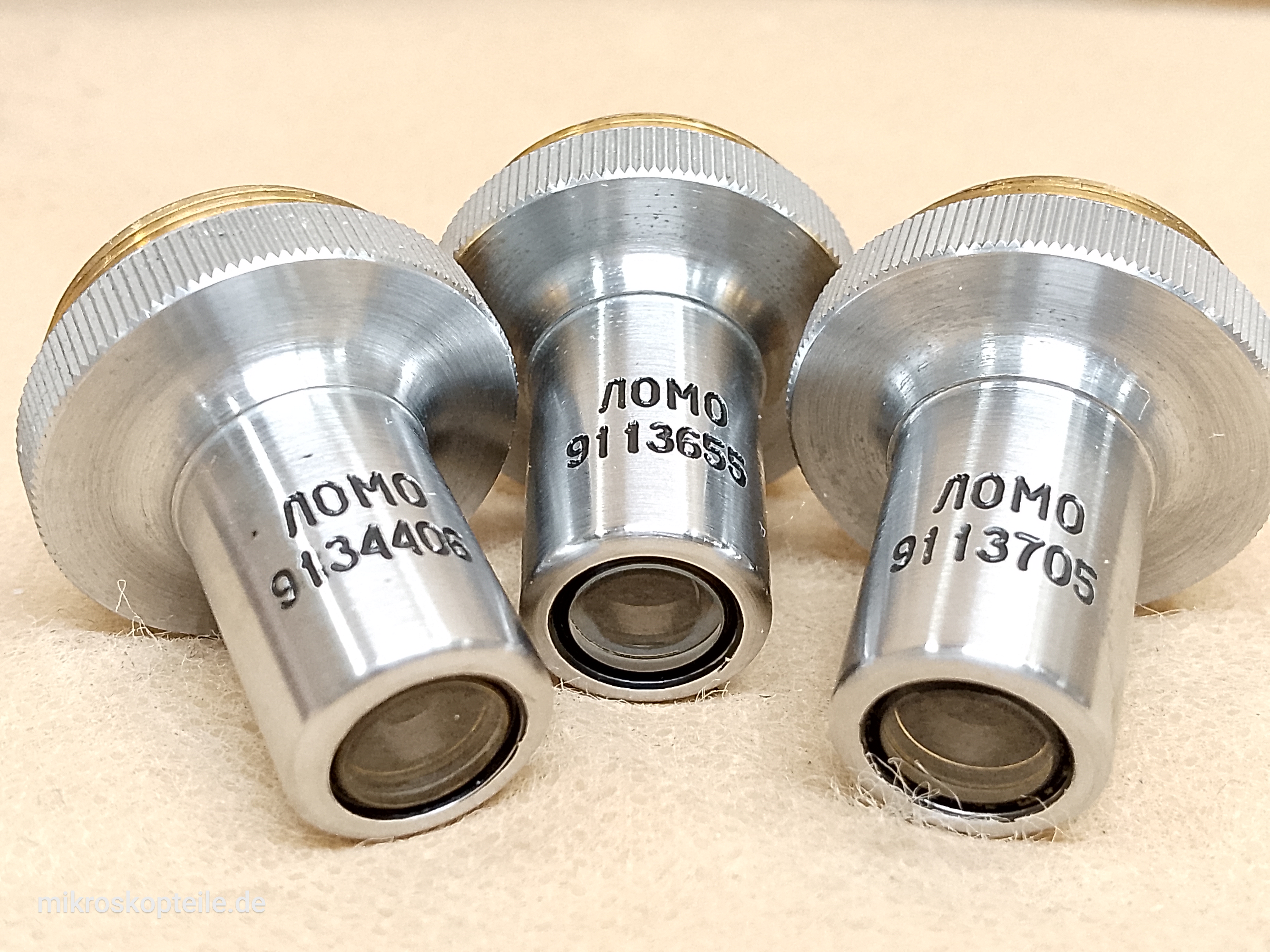 LOMO Biolam 8x Mikroskop-Objektiv 8 0.20 RMS für Makro-fotografie 1991 | Olympus KHC, Bresser Biolam, ЛОМО und Carl Zeiss Jena Nf kompatibel - different 3 view