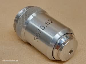 Schuchardt model Dr. G. Schuchardt Göttingen 50x Mikroskop Objektiv 50/0.82 mit RMS-Gewinde | Hertel & Reuss kompatibel