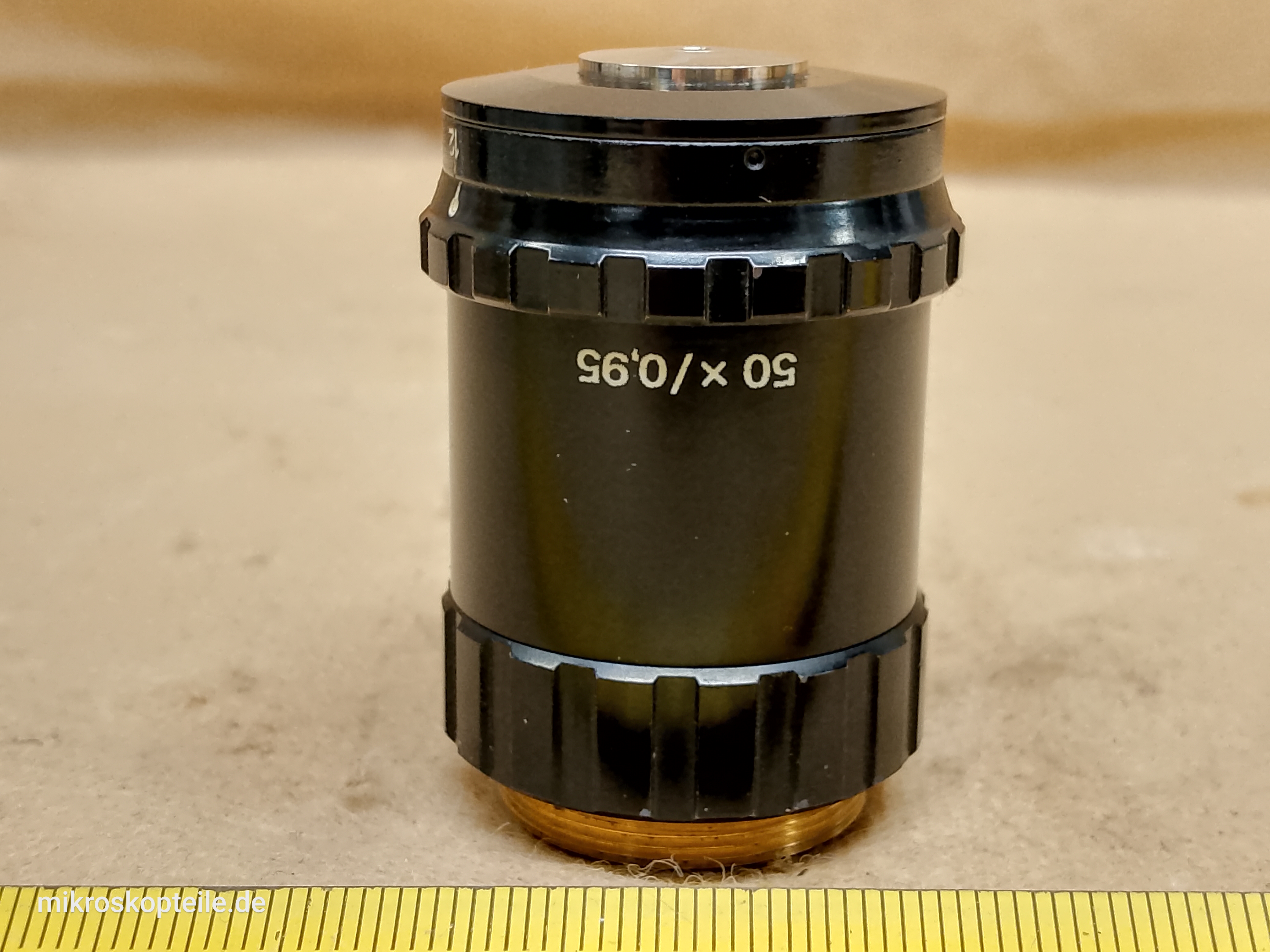 Carl Zeiss Jena Jenalumar Mikroskop Apochromat 50x/0,95 oo/0,17-A Objektiv mit M25-Gewinde und Korrekturring - Ansicht #7