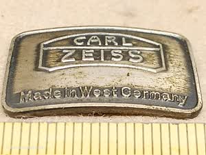 Zeiss Photomicroscope / PM-III metal nameplate with 