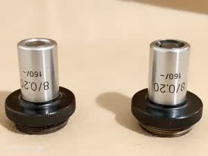 Carl Zeiss Jena 8 0,20 160- microscope objective 8x RMS | also for macro photography | Lomo Biolam compatible - different 2 view