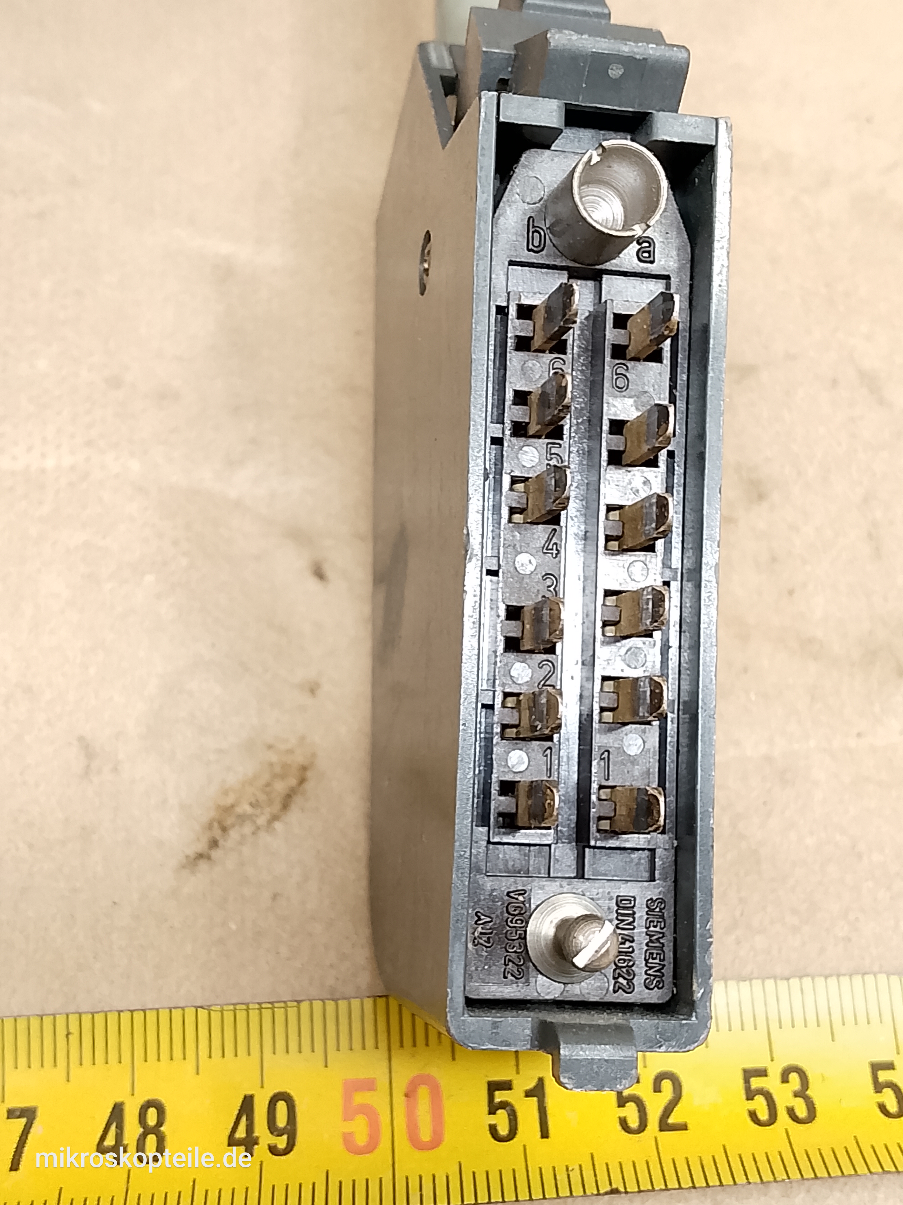 Zeiss Photomicroscope III RS power supply cable with 12 pin plug, 2x6 flat contacts, from microscope base - different 3 view
