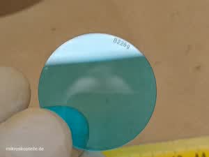 Carl Zeiss Jena B226g - filtr mikroskopowy niebieski 32mm do fluorescencji - different 2 view