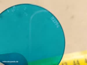 Carl Zeiss Jena B228g Mikroskop Blaufilter 32mm Rotsperrfilter für Fluoreszenz - Ansicht #3