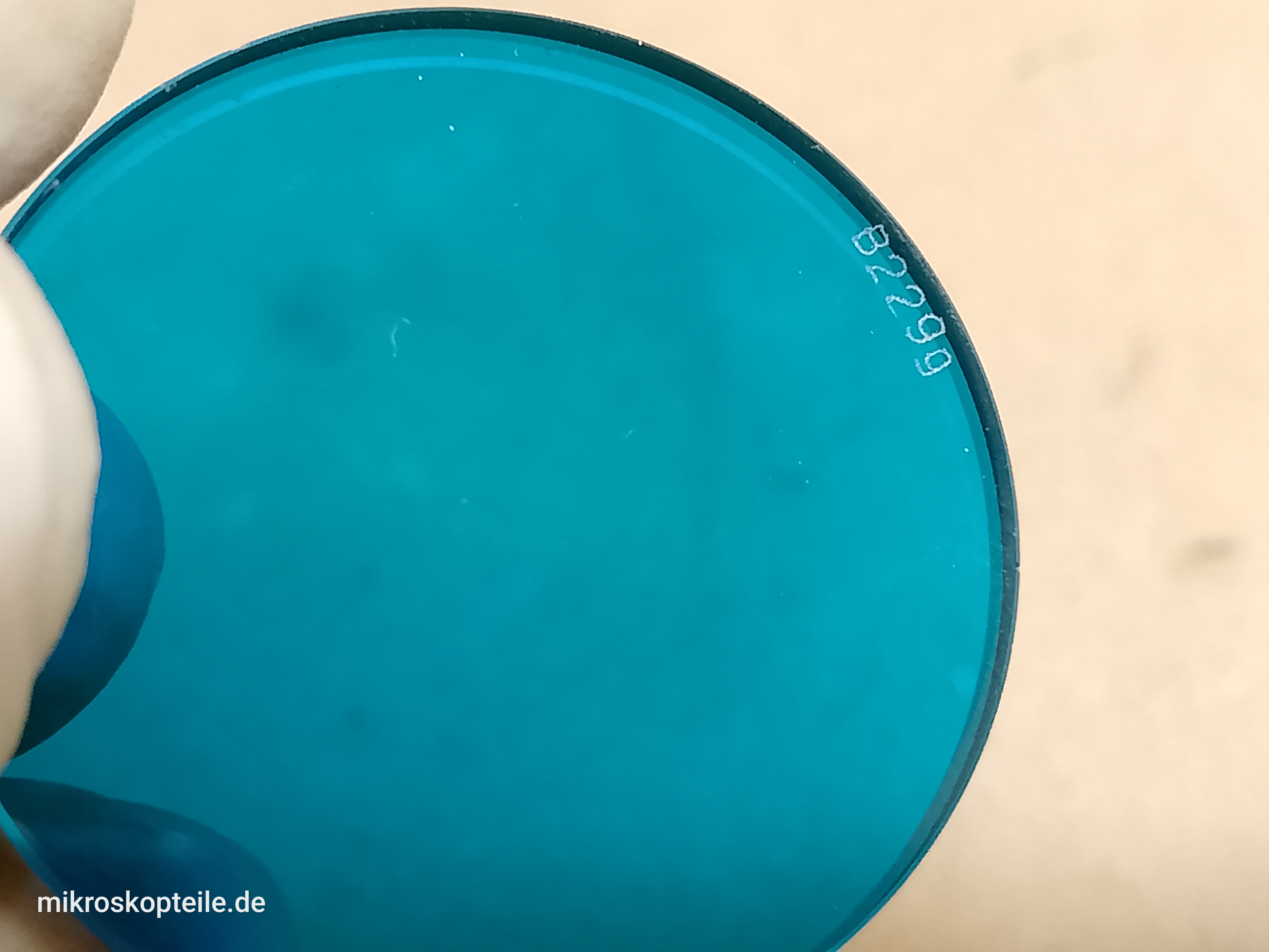 Carl Zeiss Jena B229g Mikroskop Blaufilter 32mm Rotsperrfilter für Fluoreszenz