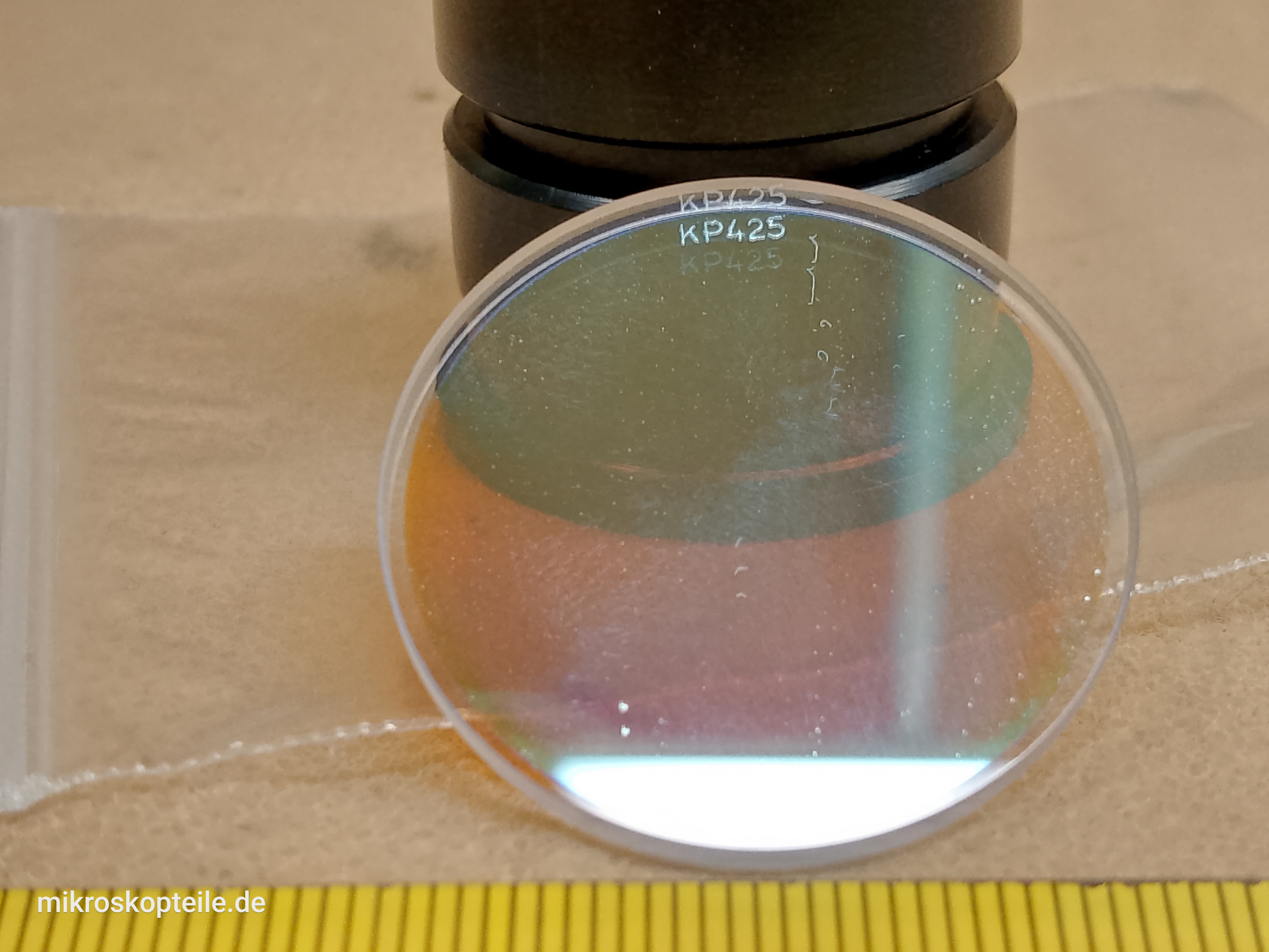 Carl Zeiss Jena KP425 Mikroskop Erregerfilter 32mm violett für Fluoreszenz
