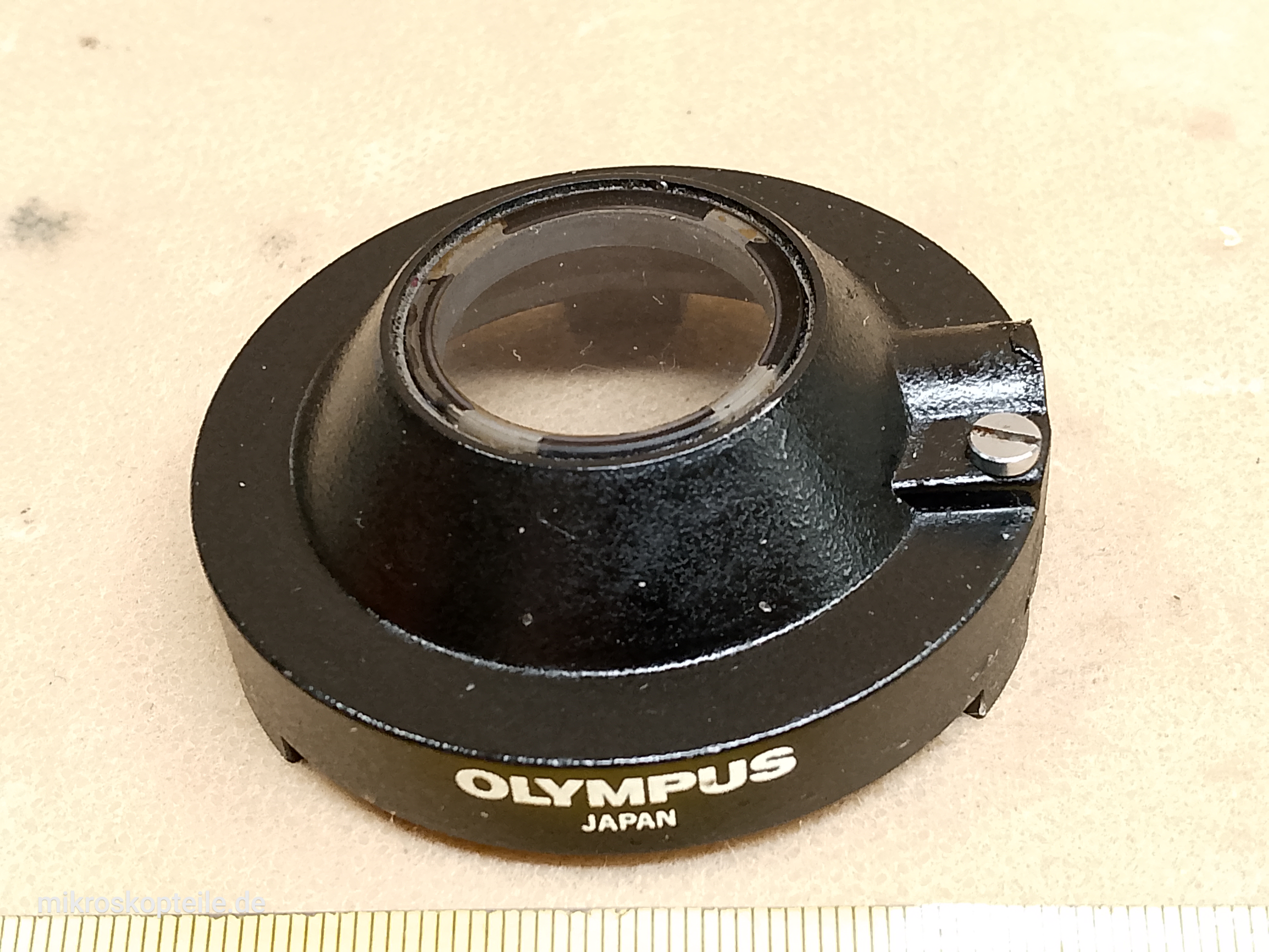 Olympus BH2-SC protective glass for microscope condenser | glass disc above the iris diaphragm, also for U-SC - view #4