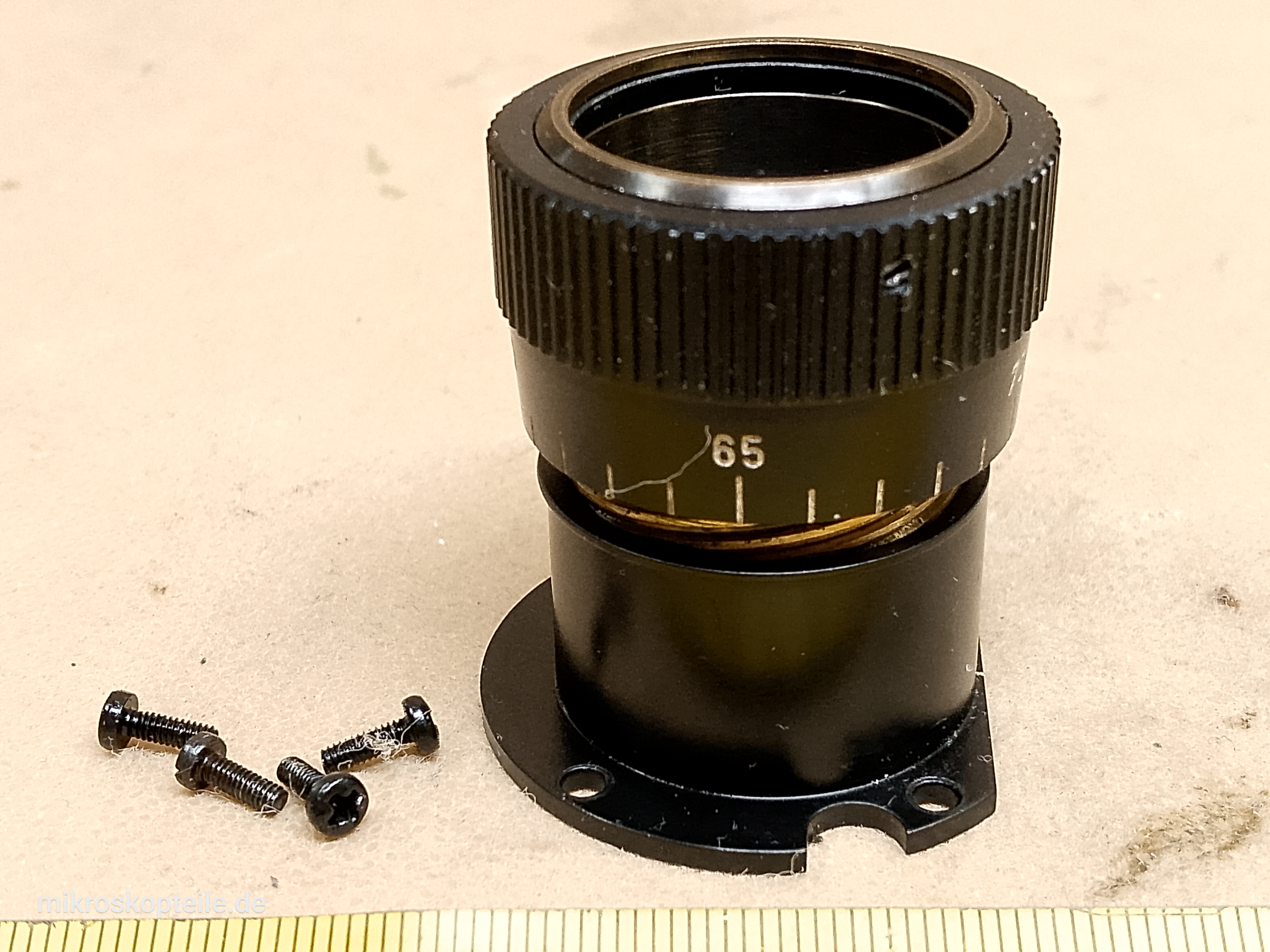 Leitz Wetzlar 512821/20 microscope eyepiece tube with diopter adjustment ring for binocular head - view #4