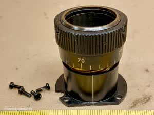 Leitz Wetzlar 512821/20 microscope eyepiece tube with diopter adjustment ring for binocular head - view #3