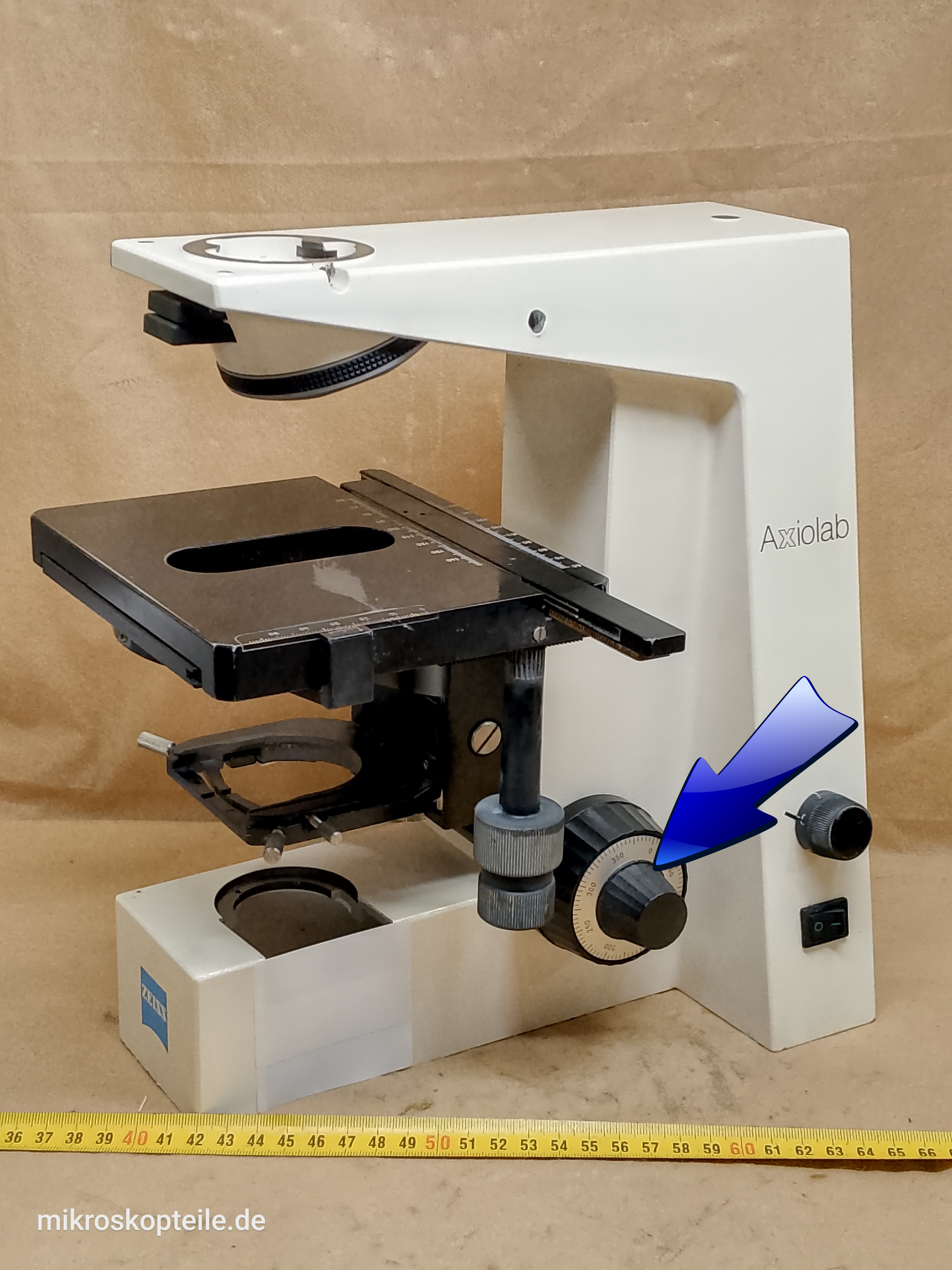 Zeiss Axiolab - mikroskopowa śruba ruchu precyzyjnego z podziałką | pokrętło mikro - different 6 view