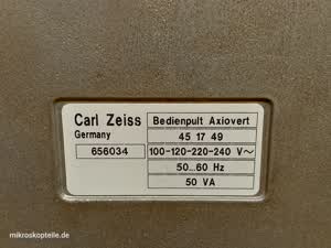 Zeiss 451749 - Corcom 6VM4S Netzeingang mit Spannungswahl und Sicherungen für das Axiovert Bedienpult - Ansicht #9