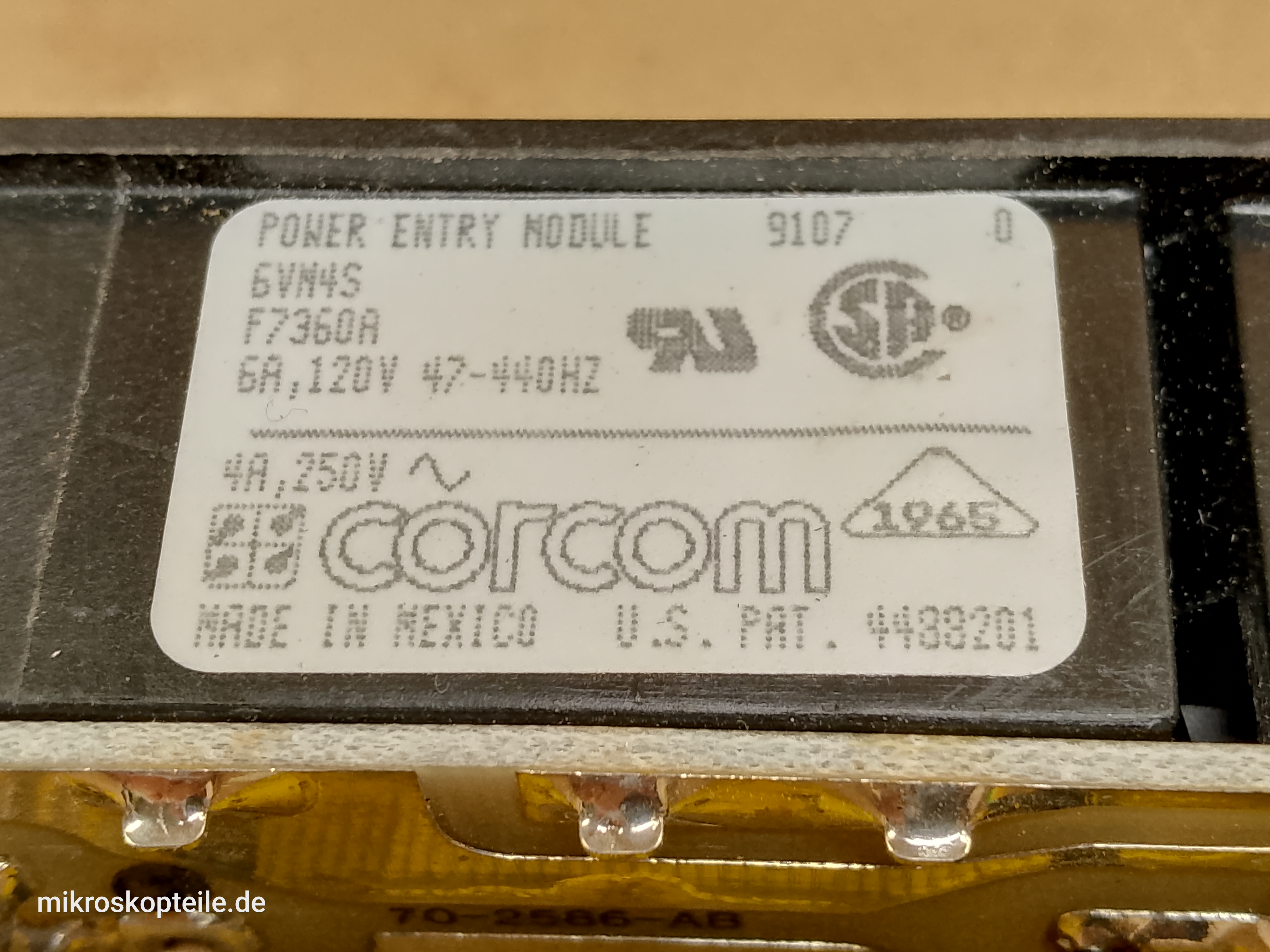Zeiss 451749 - Corcom 6VM4S Netzeingang mit Spannungswahl und Sicherungen für das Axiovert Bedienpult - Ansicht #5