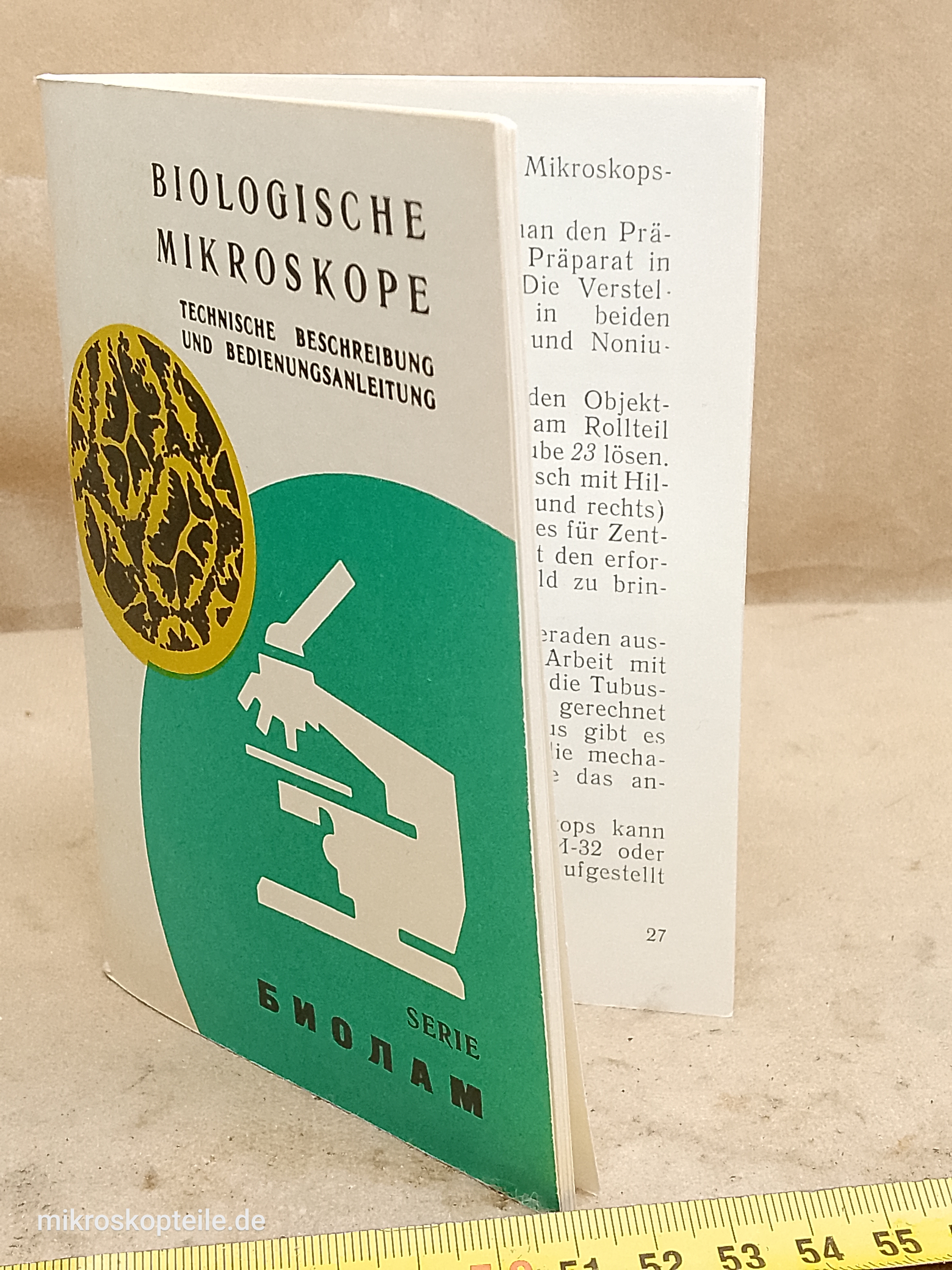LOMO Biolam German-language microscope manual 1977 - view #3